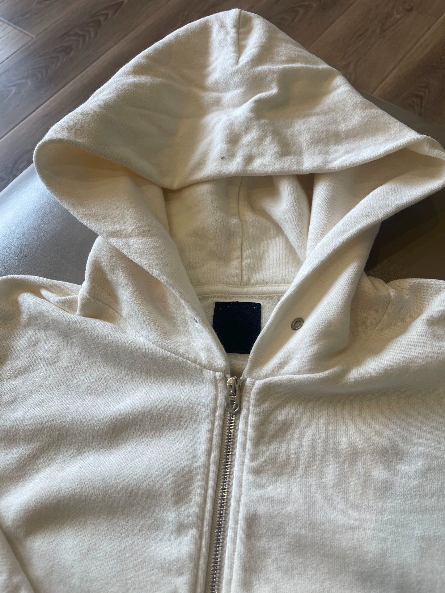 Visvim VISVIM 22SS AMPLUS SB Short Zip Hoodie Ivory Riri Size US S / EU 44-46 / 1 - 2 Thumbnail