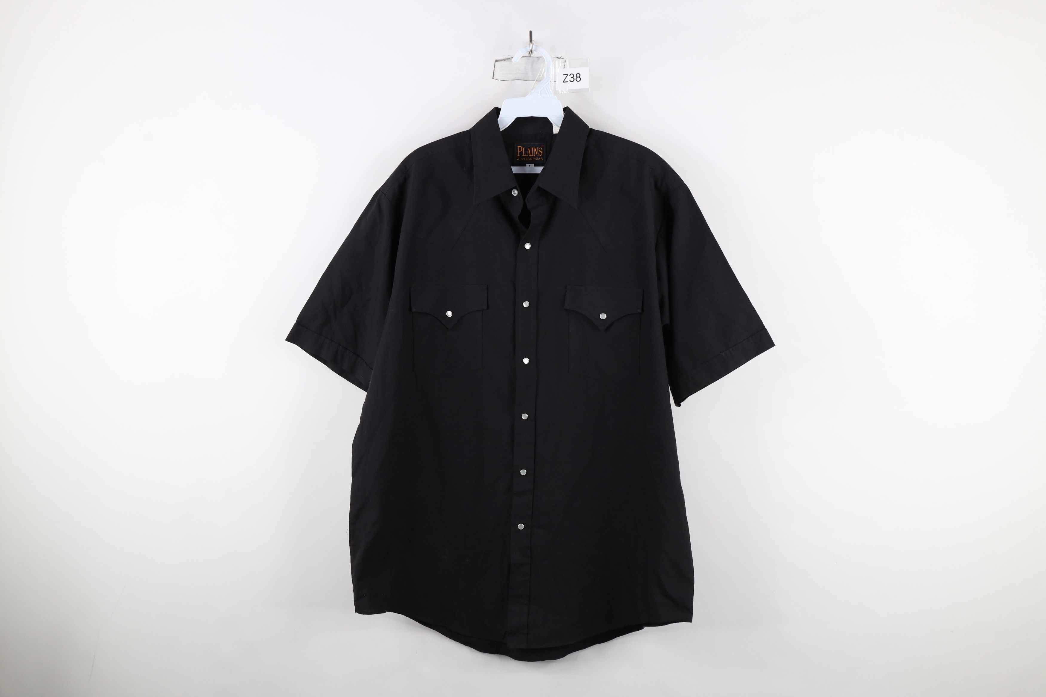 Vintage Vintage 90s Rockabilly Western Rodeo Snap Button Shirt Black Size US L / EU 52-54 / 3 - 1 Thumbnail