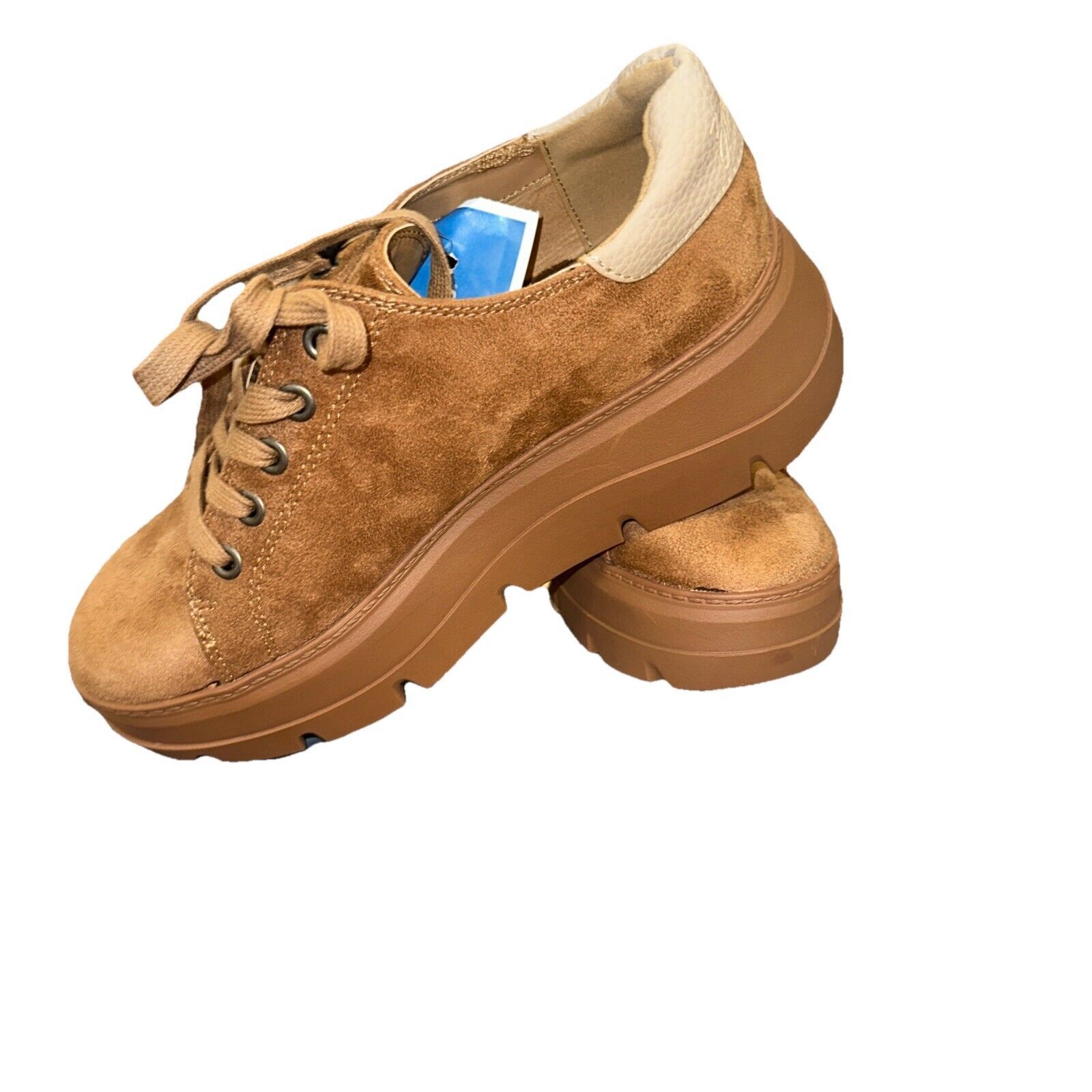 Other Zodiac Bea Brown Platform shoes Faux Suede LaceUp Women 9NWB Size US 9 / IT 39 - 2 Thumbnail