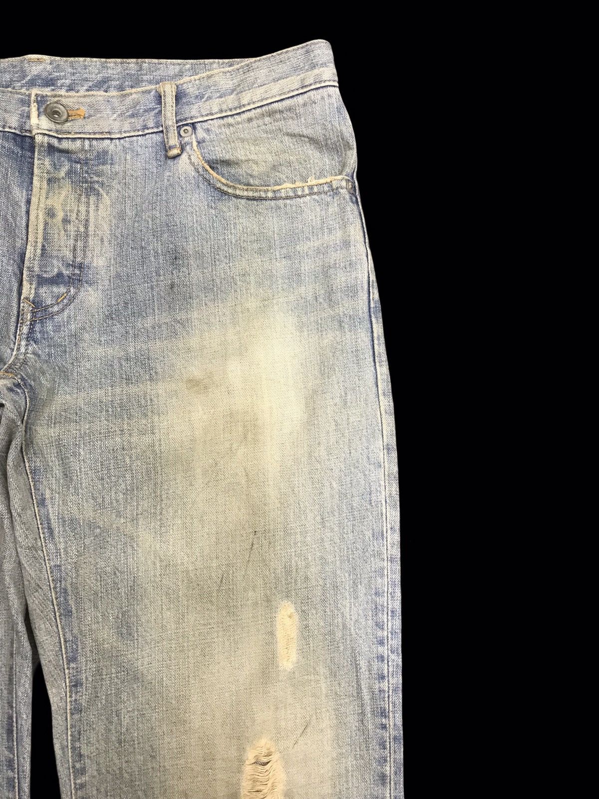 Japanese Brand × Tete Homme 💥ARCHIVAL💥TETE HOMME DIRTY DISTRESSED DENIM F129 Size US 34 / EU 50 - 3 Thumbnail