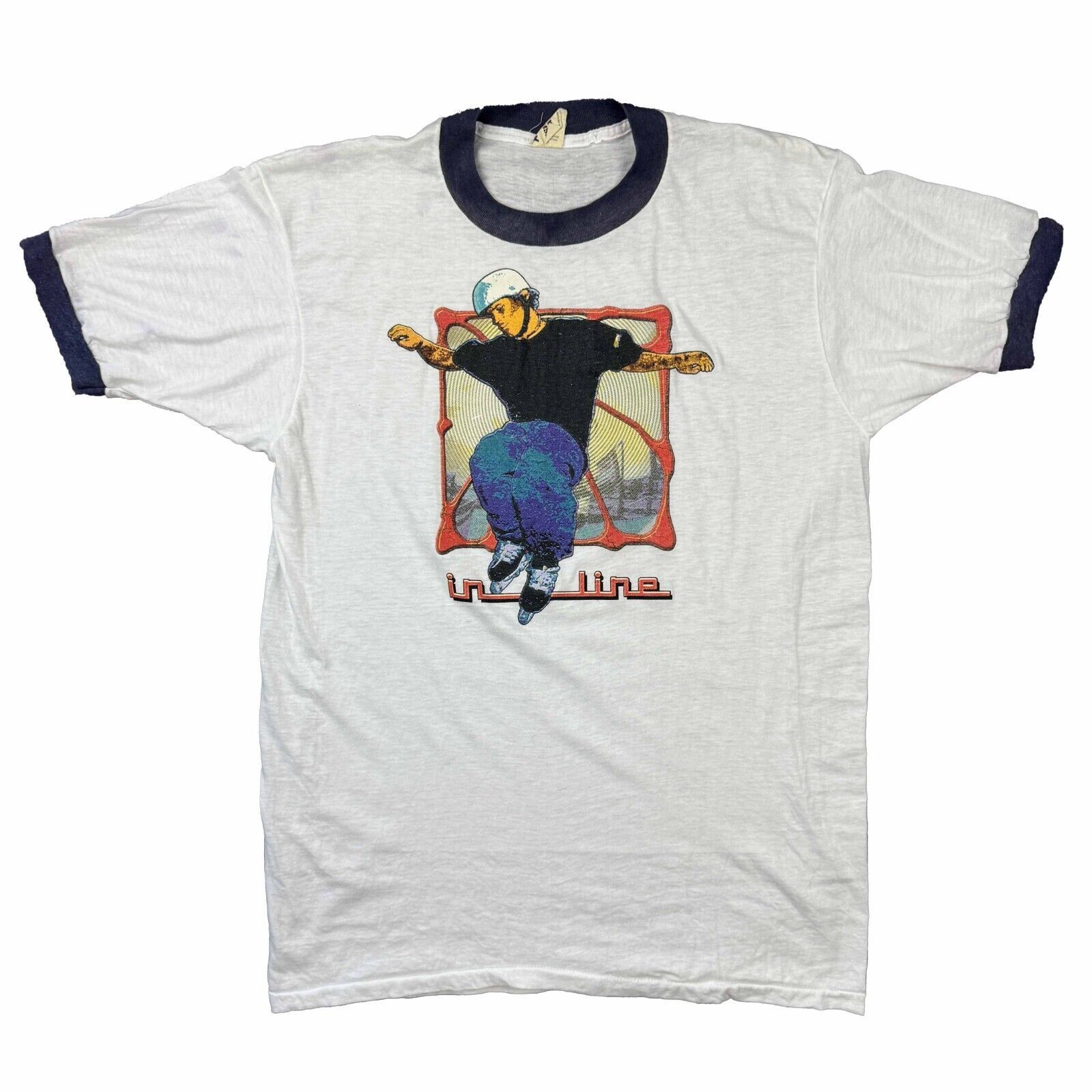 Other Vintage 90s Inline Roller Rollerblade Skate Ringer T-Shirt Size US XL / EU 56 / 4 - 1 Thumbnail