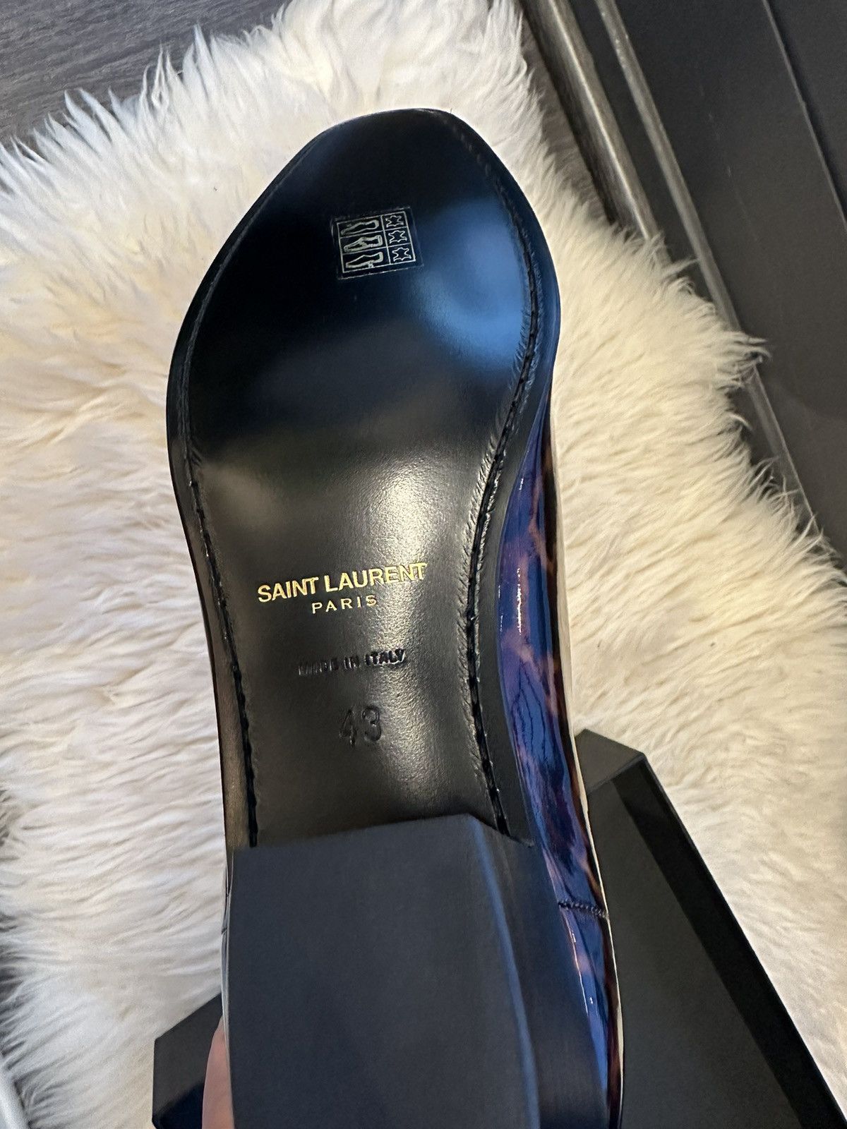 Saint Laurent Paris Brand NEW Runway Dylan 40 Patent Leather Boots Size US 10 / EU 43 - 7 Thumbnail