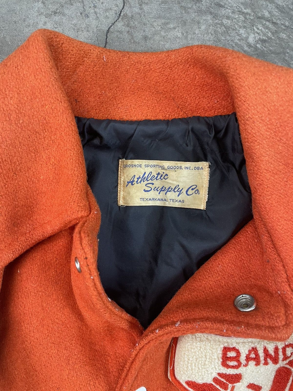 Vintage Vintage "T" Band Varsity Letterman Jacket - Orange/ White Size US S / EU 44-46 / 1 - 10 Thumbnail