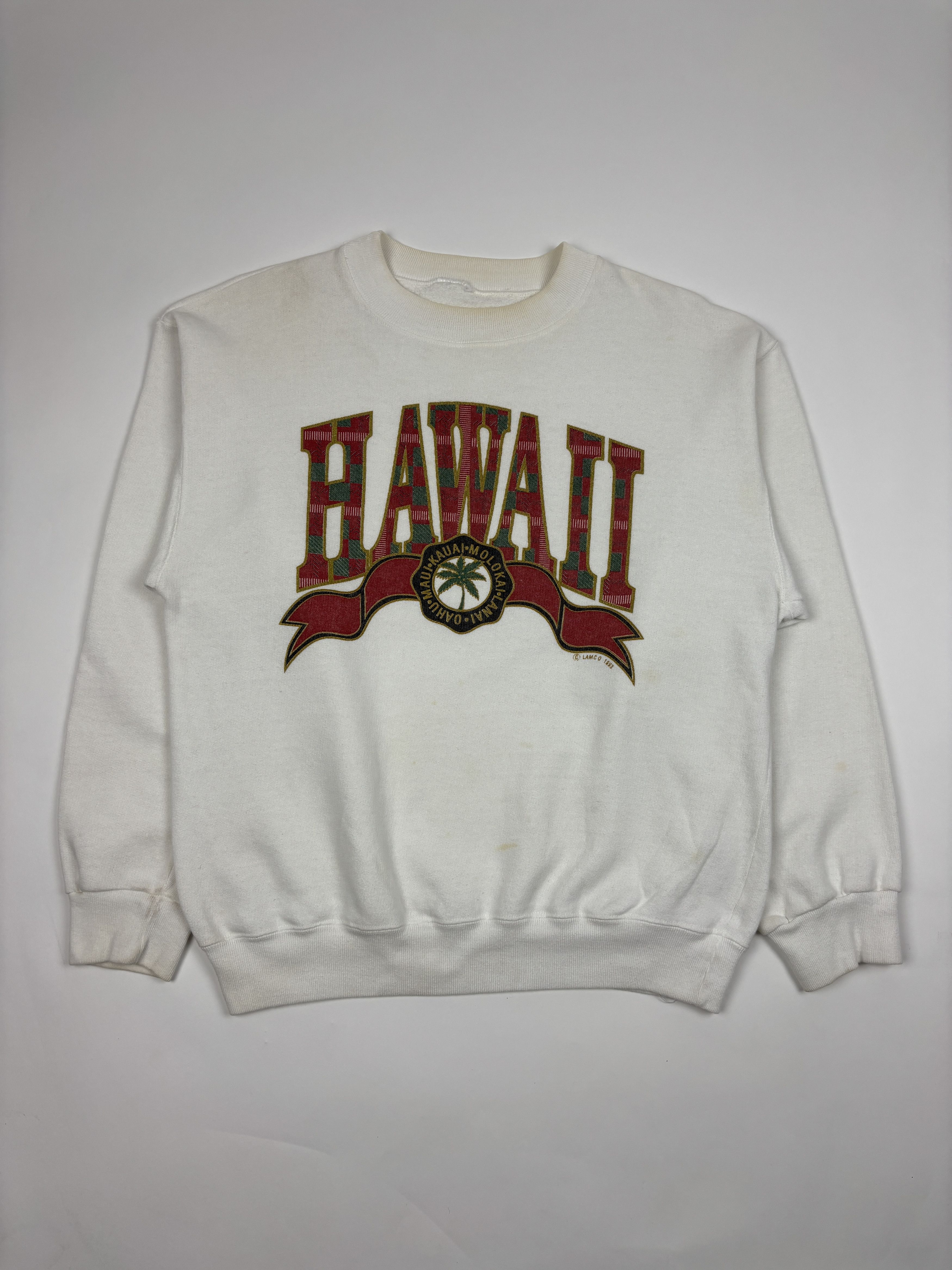 Vintage Vintage 1993 Hawaii Crewneck White & Red Size US XS / EU 42 / 0 - 1 Thumbnail