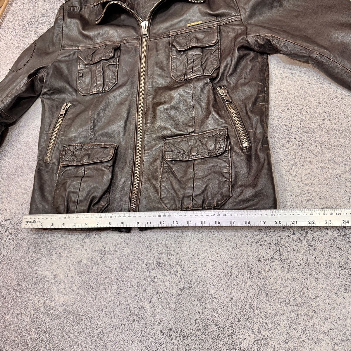 Superdry Superdry Brad Leather Jacket Dark Brown L size Size US L / EU 52-54 / 3 - 17 Thumbnail