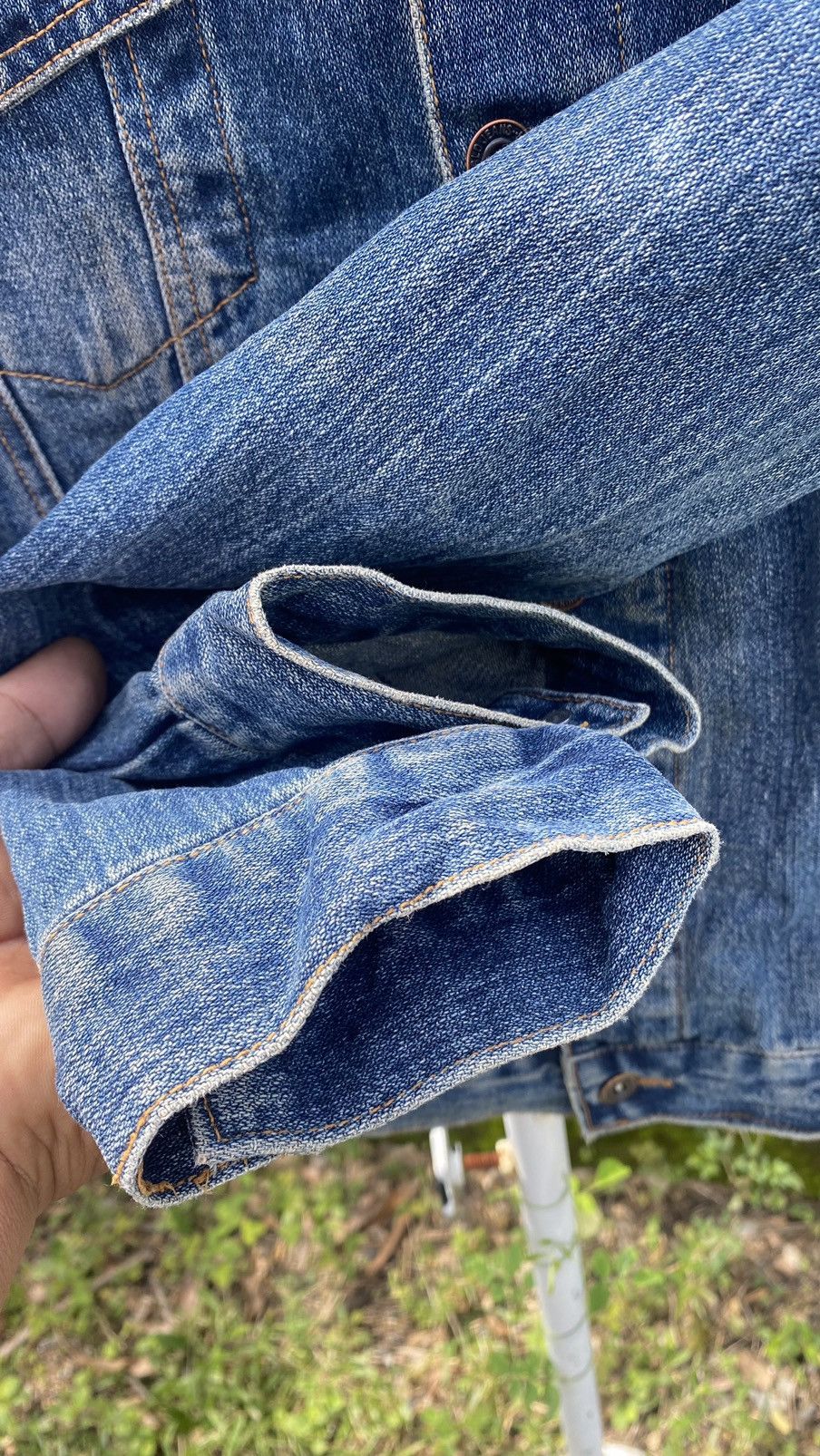 Japanese Brand × Vintage Vintage Nylaus Jeans Denim Jacket Size US XL / EU 56 / 4 - 4 Thumbnail