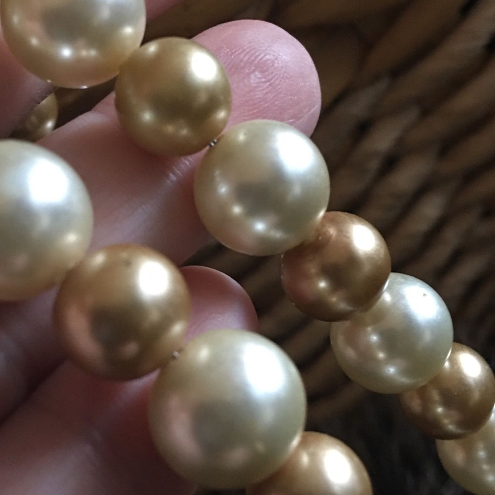 Vintage Vintage multi tone glass pearl bead necklace Size ONE SIZE - 7 Thumbnail