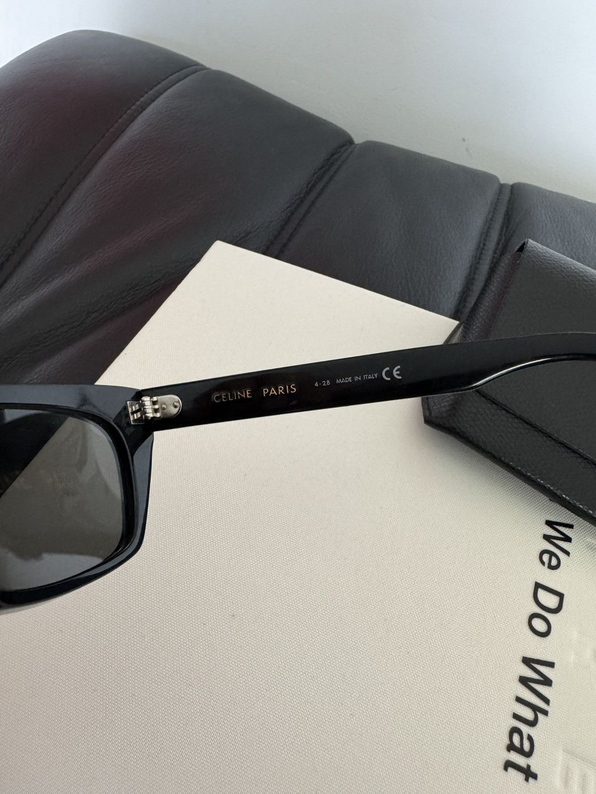 Celine Celine Paris Sun Glasses Black Designer Glasses Snake Size ONE SIZE - 4 Thumbnail