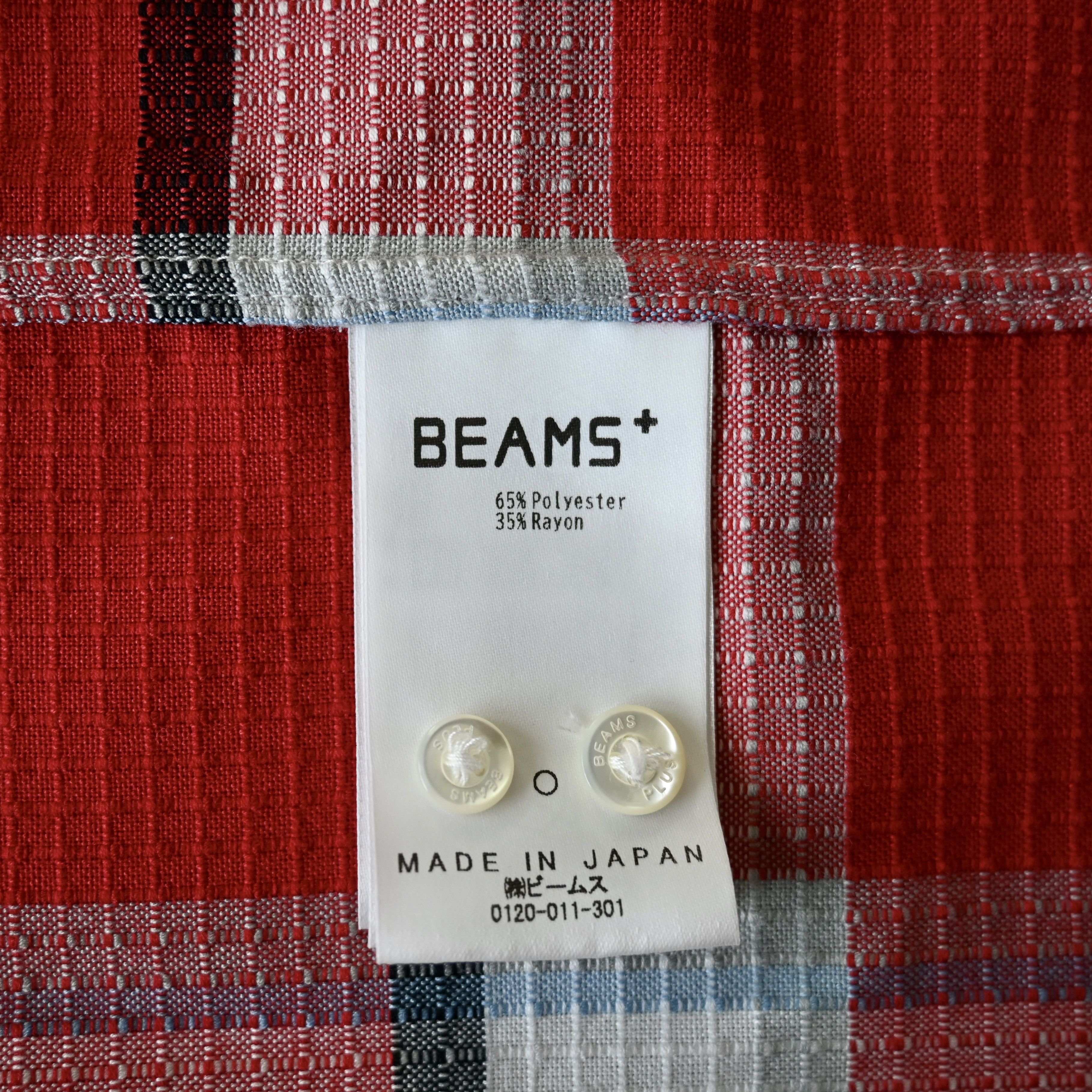 Beams Plus BEAMS Plus dobby woven BD shirt, red plaid, made in Japan Size US S / EU 44-46 / 1 - 15 Thumbnail