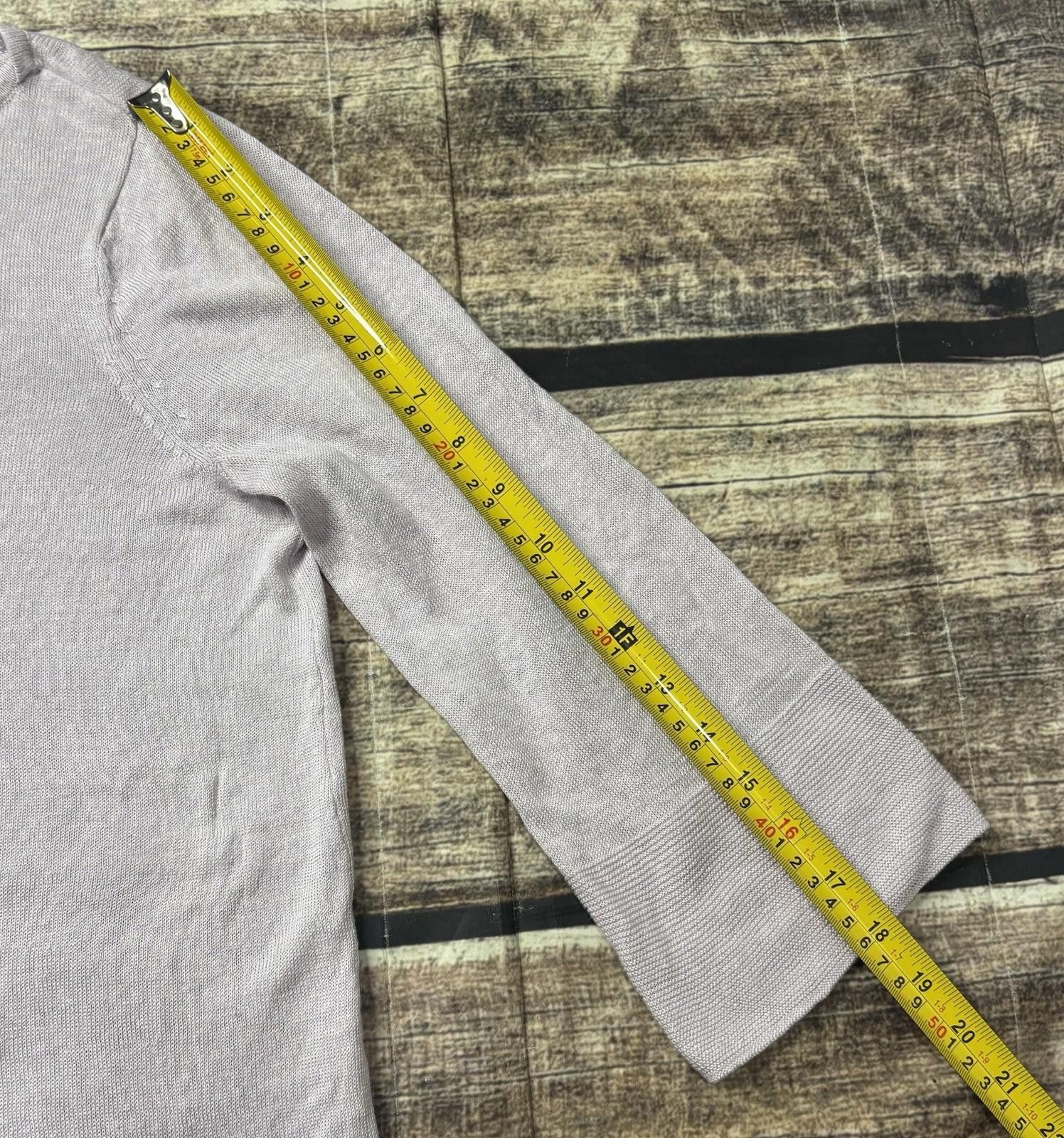 Other J Jill Top Womens Medium Linen Blend Lilac 3/4 Sleeve Size M / US 6-8 / IT 42-44 - 12 Thumbnail
