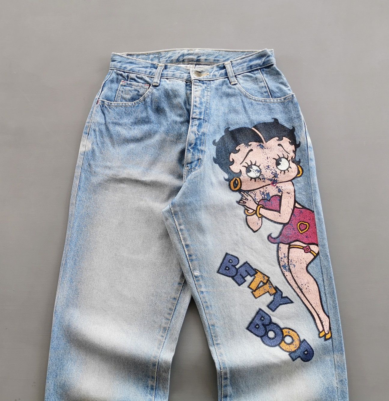 Vintage Vintage Betty Boop Big Print Jeans Size US 28 / EU 44 - 1 Thumbnail