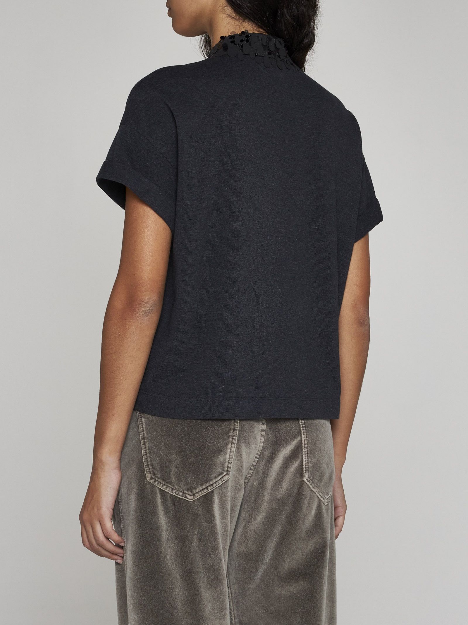 Brunello Cucinelli o1y0825 Polo Shirt in Black Size XL / US 12-14 / IT 48-50 - 4 Thumbnail