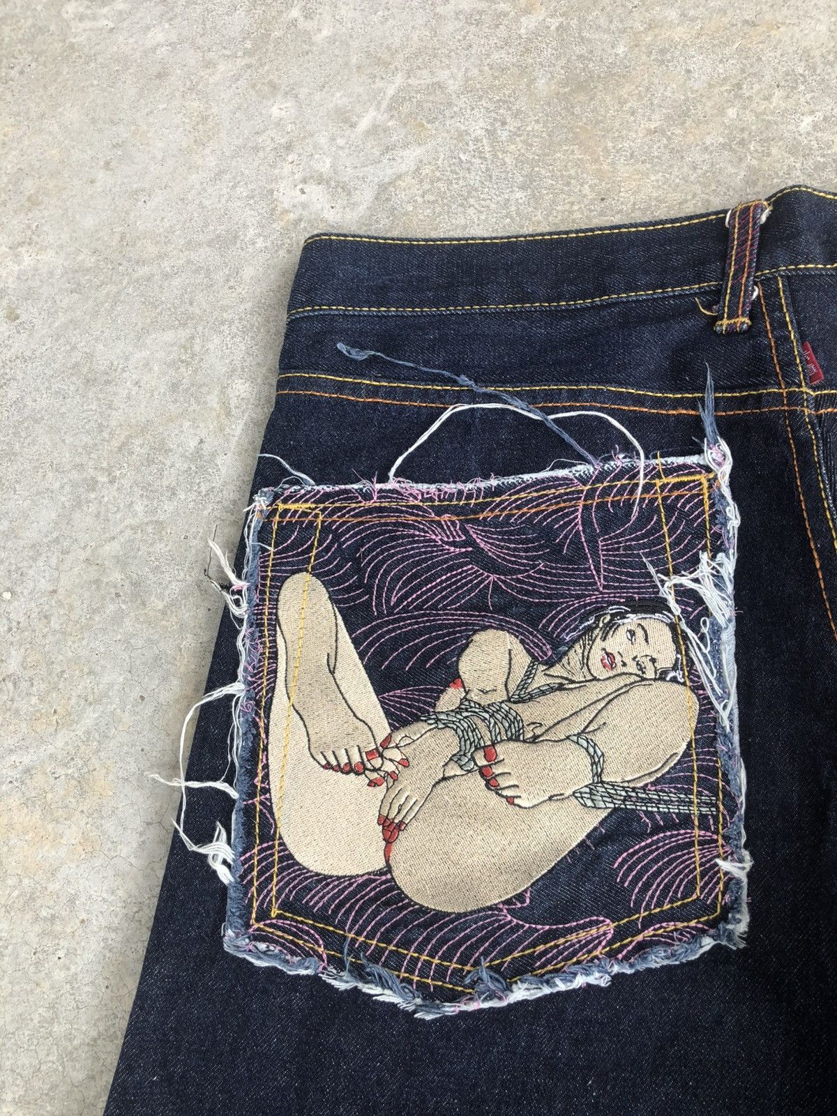 RMC Jeans Red Monkey Company Embroidered Naked Size US 32 / EU 48 - 15 Thumbnail