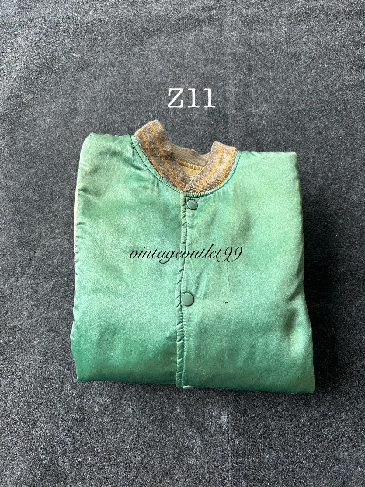 O'Neill Vintage Oneill Shower Used Faded Green Bomber Jacket Z11 Size US L / EU 52-54 / 3 - 13 Thumbnail