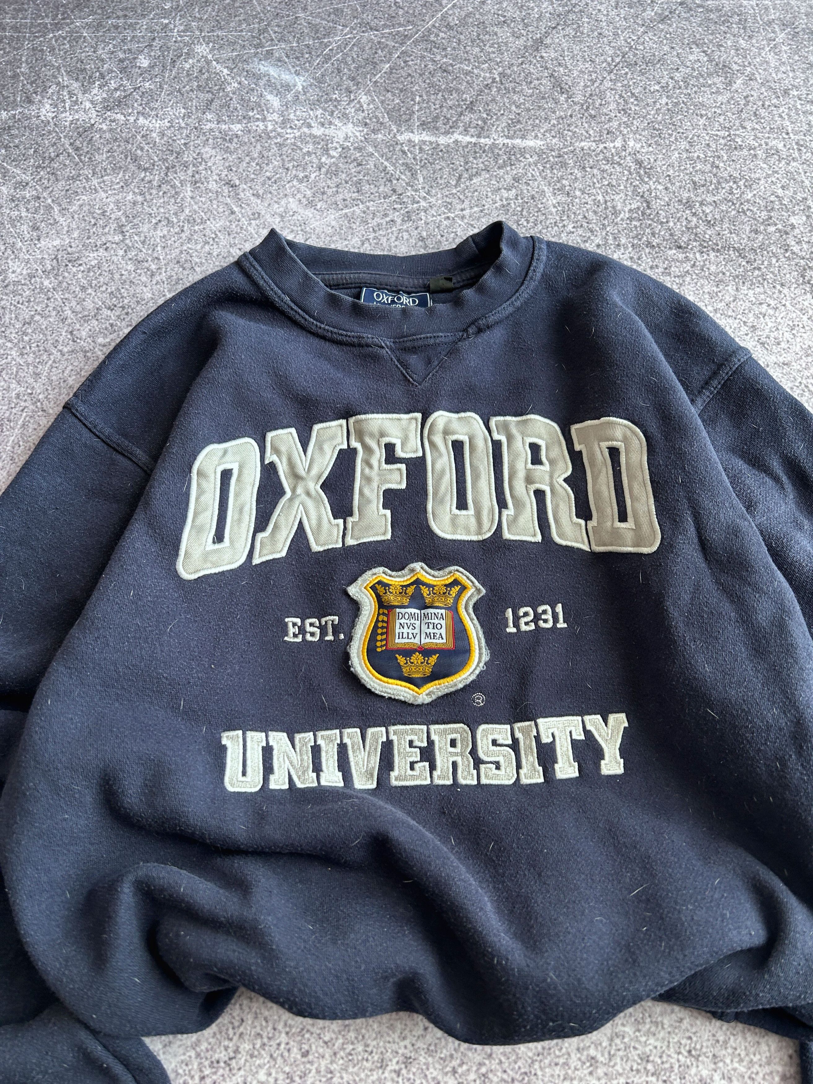 Vintage Vintage Oxford University Sweatshirt Cropped Y2K Style Fit Size US M / EU 48-50 / 2 - 3 Thumbnail