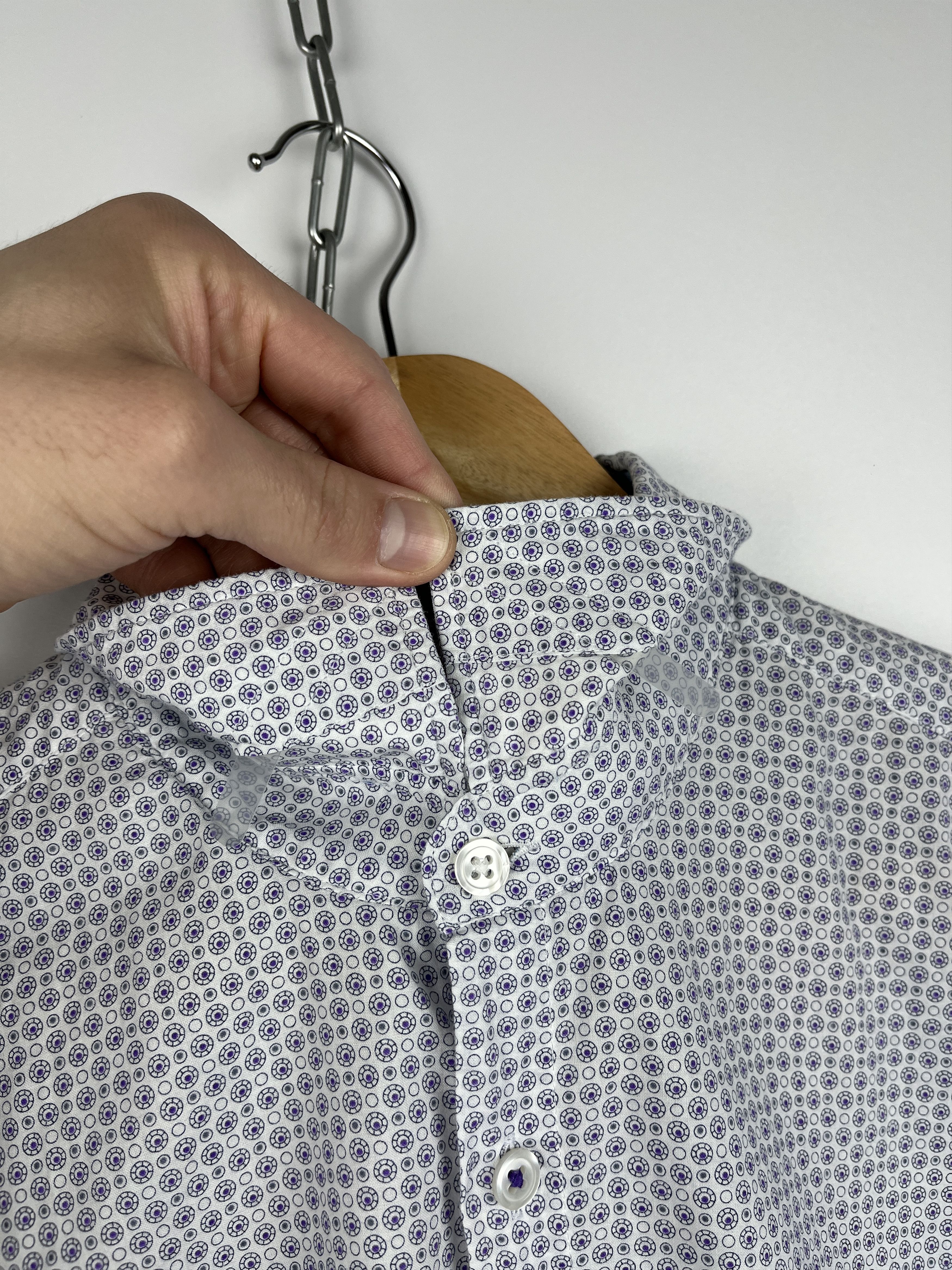 Hugo Boss Hugo Boss Small Polka Dot Long Sleeve Shirt Button Up Size US M / EU 48-50 / 2 - 6 Thumbnail
