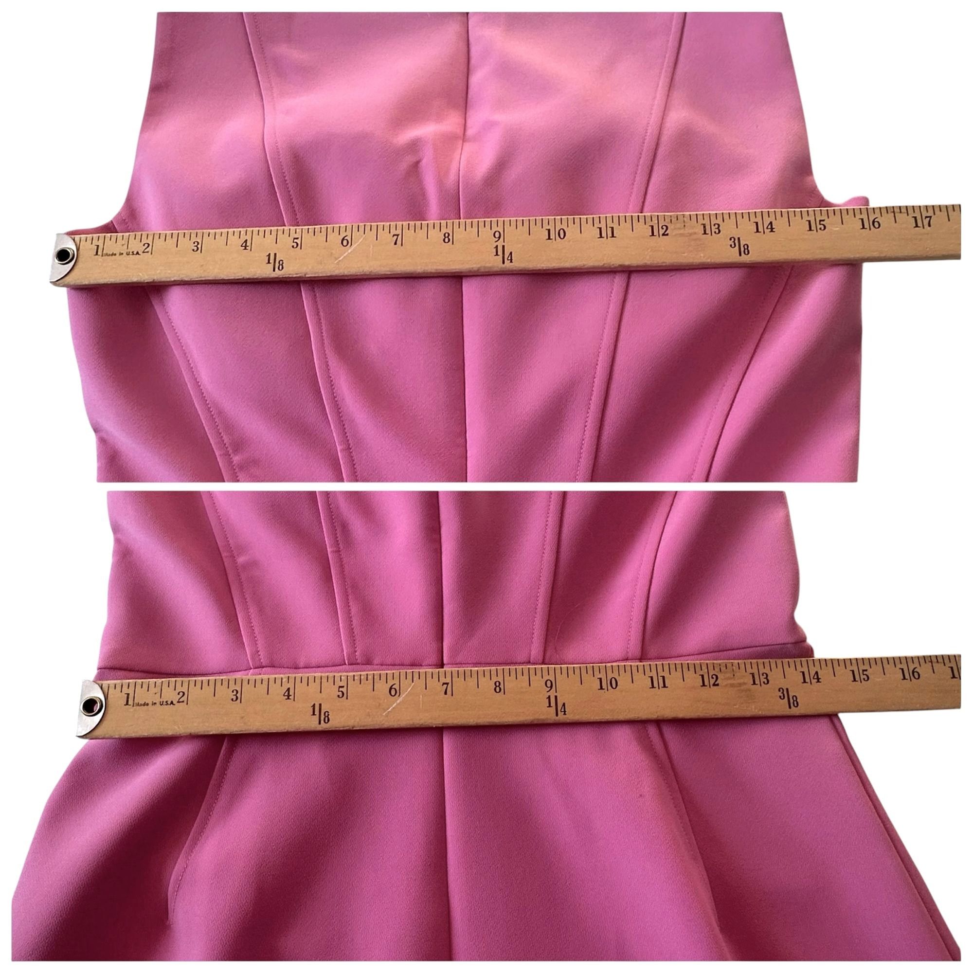 Prabal Gurung NWT Prabal Gurung Pink Sculpted Sweetheart Sheath Midi Dres Size M / US 6-8 / IT 42-44 - 14 Thumbnail