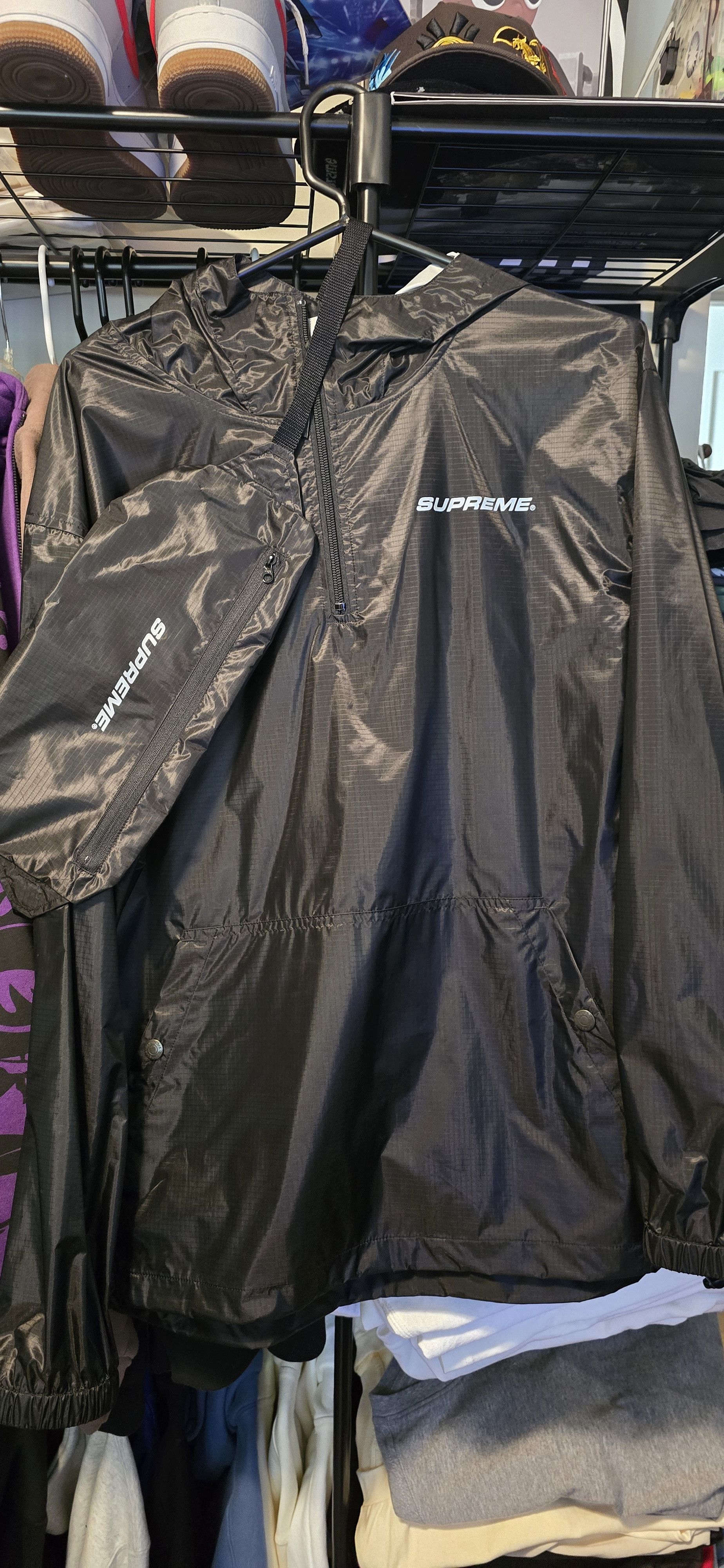 Supreme Supreme Nike Ripstop Pullover Black | Grailed