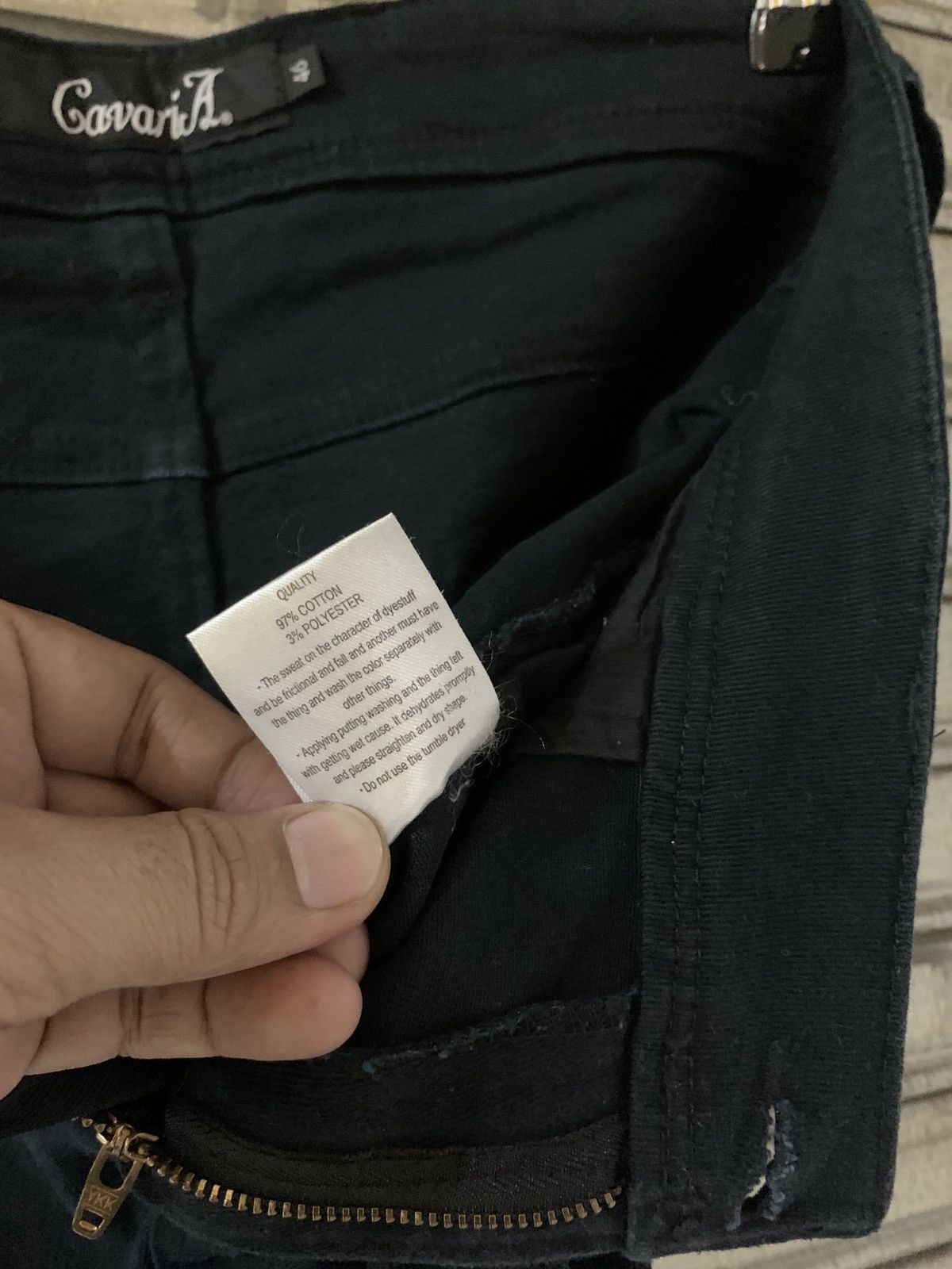 If Six Was Nine CavariA j-cut black denim pants Size US 32 / EU 48 - 10 Thumbnail