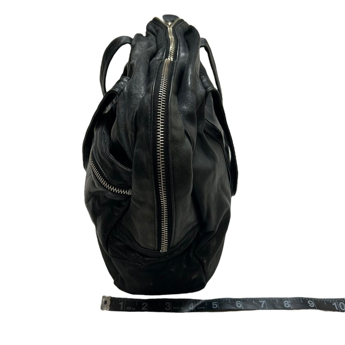 Designer × Vintage × Yohji Yamamoto Vintage Yohji Yamamoto black multi zip leather bag Size ONE SIZE - 21 Thumbnail