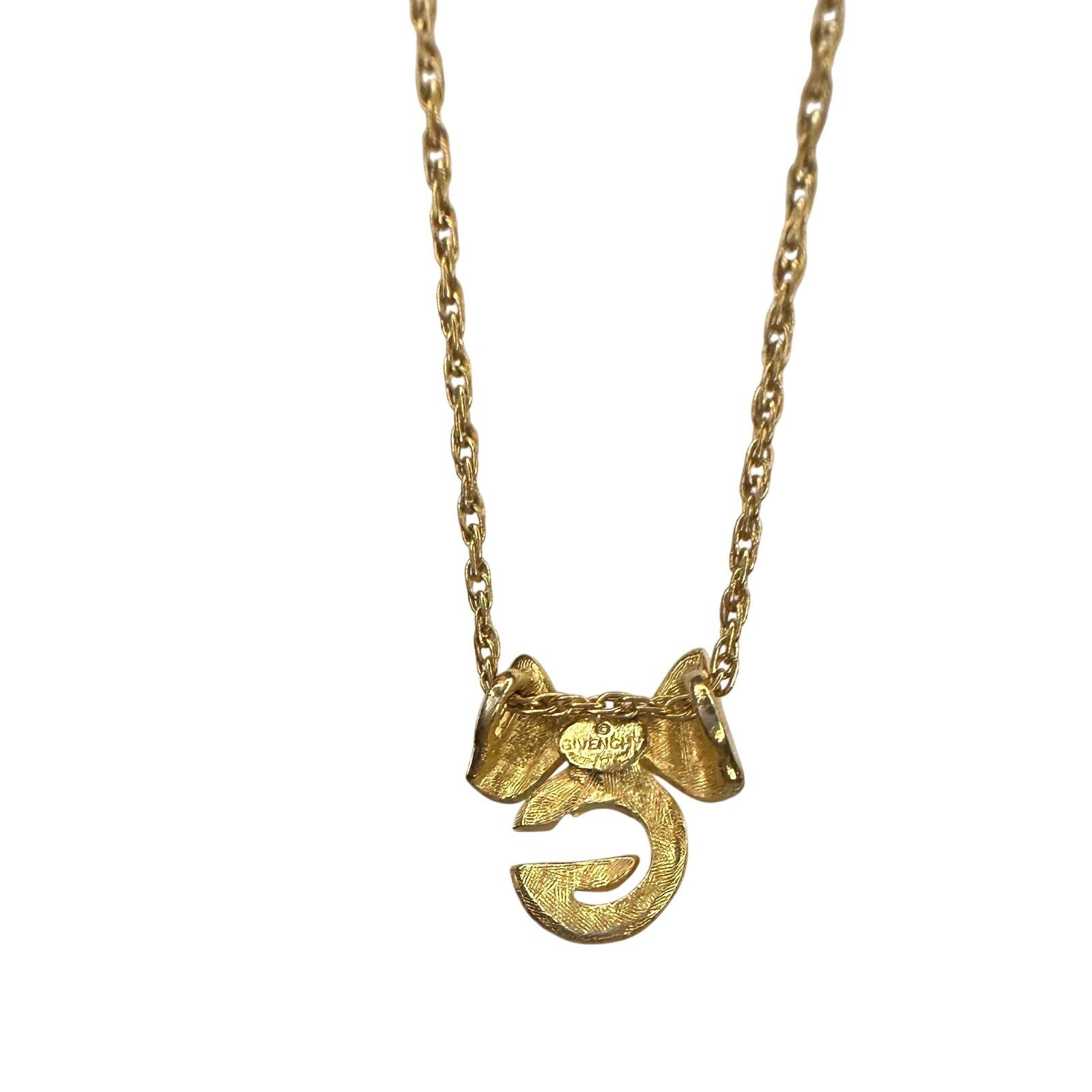 Givenchy Givenchy G with Big Bow Gold Plated Necklace Size ONE SIZE - 5 Thumbnail