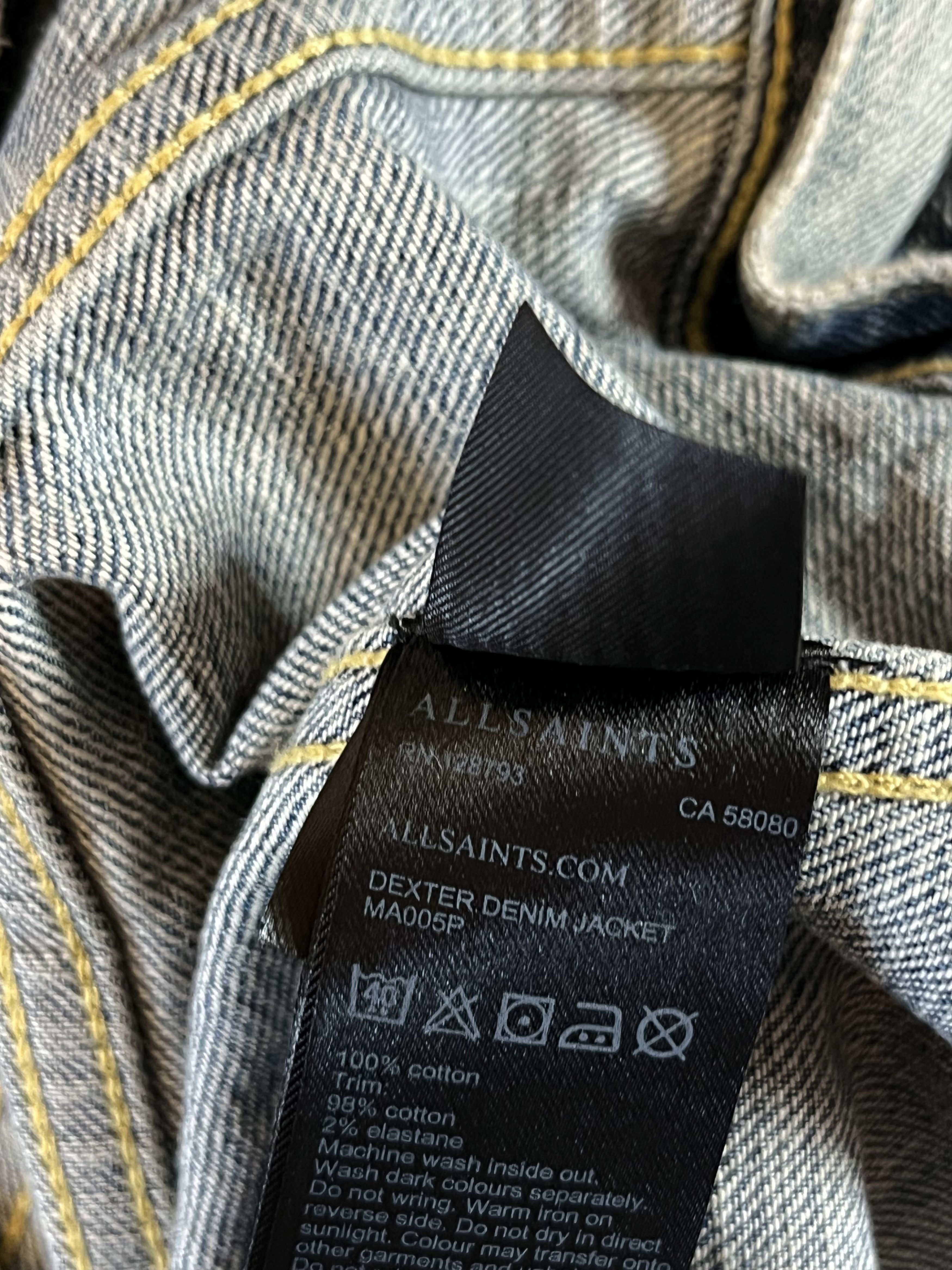 Allsaints AllSaints Dexter Denim Jackt Distressed Jacket Size US S / EU 44-46 / 1 - 10 Thumbnail
