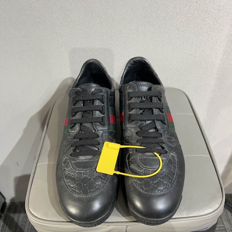 Gucci Gucci Black Leather Sport Casual Sneakers Size US 8 / EU 41 - 2 Thumbnail