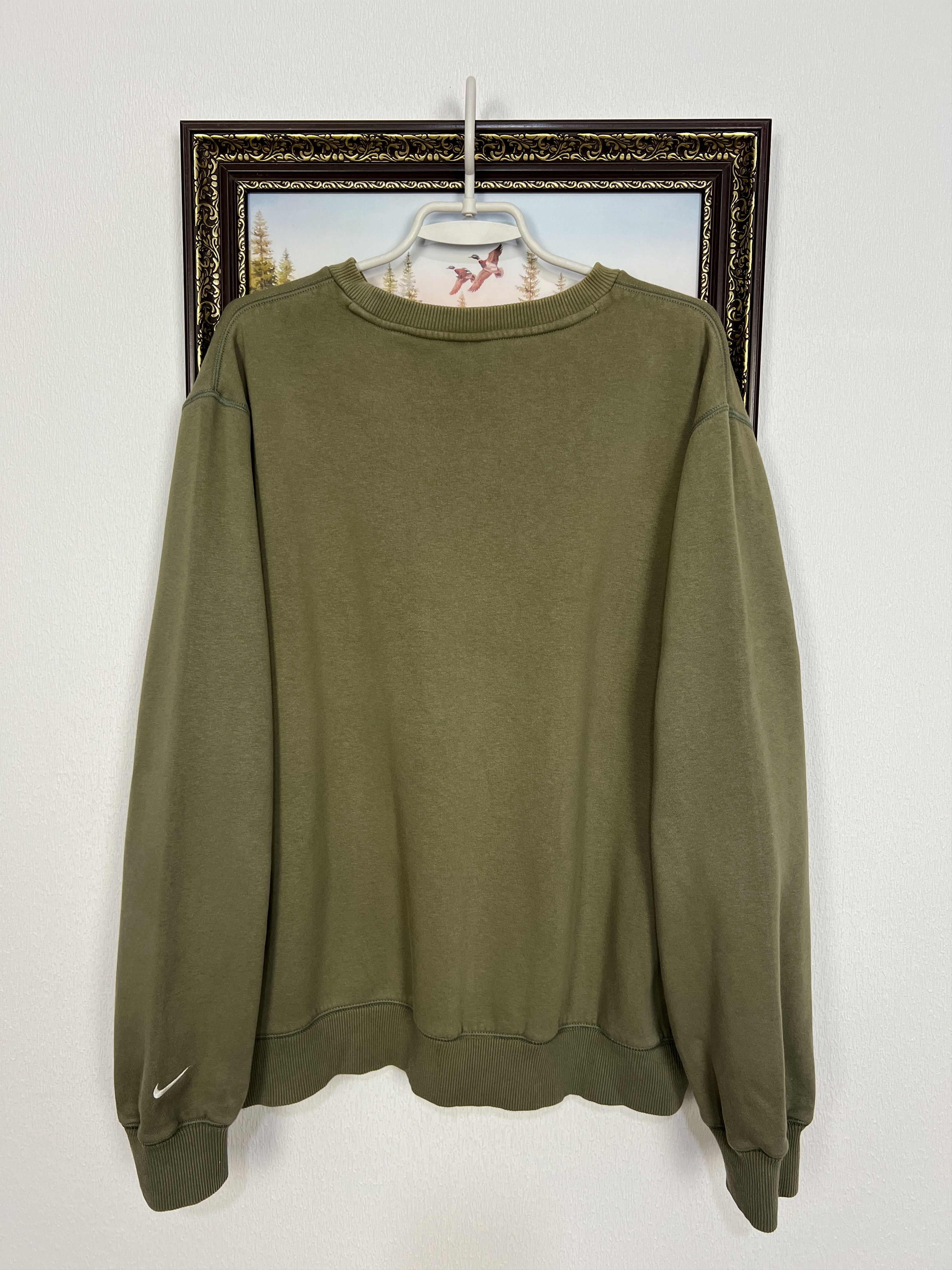 Nike Vintage Big Logo Spell Out Swoosh Sweatshirt Khaki Crewneck Size US XL / EU 56 / 4 - 8 Thumbnail