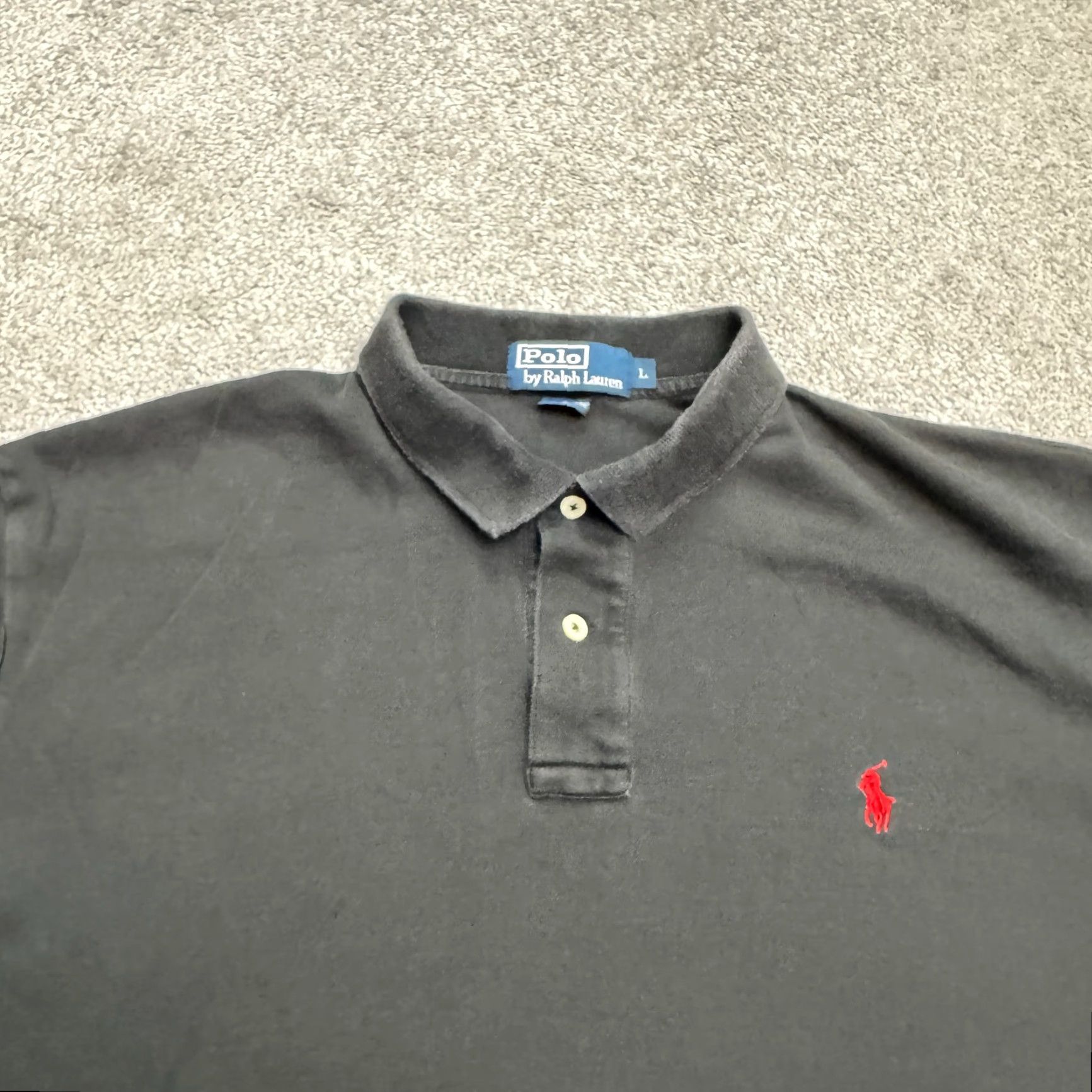 Polo Ralph Lauren VINTAGE Polo Ralph Lauren Polo Shirt Mens Large Black 100% Cotton Short Sleeve - Regular Fit, 48 Chest, 90s Classic Outdoor Sports Shirt Mens Size US L / EU 52-54 / 3 - 3 Thumbnail