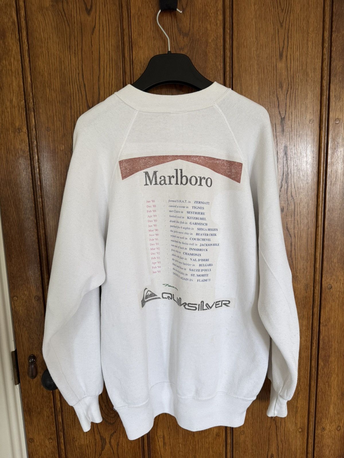 Vintage Vintage 1995 Marlboro white ski sweater archive grail Tour Size US XL / EU 56 / 4 - 4 Thumbnail