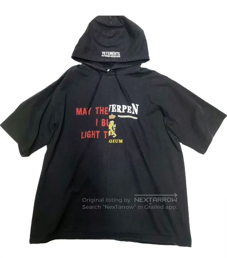 Vetements VETEMENTS Antwerp Patchwork Short Sleeve Half Sleeve Hoodi Size US XS / EU 42 / 0 - 1 Thumbnail