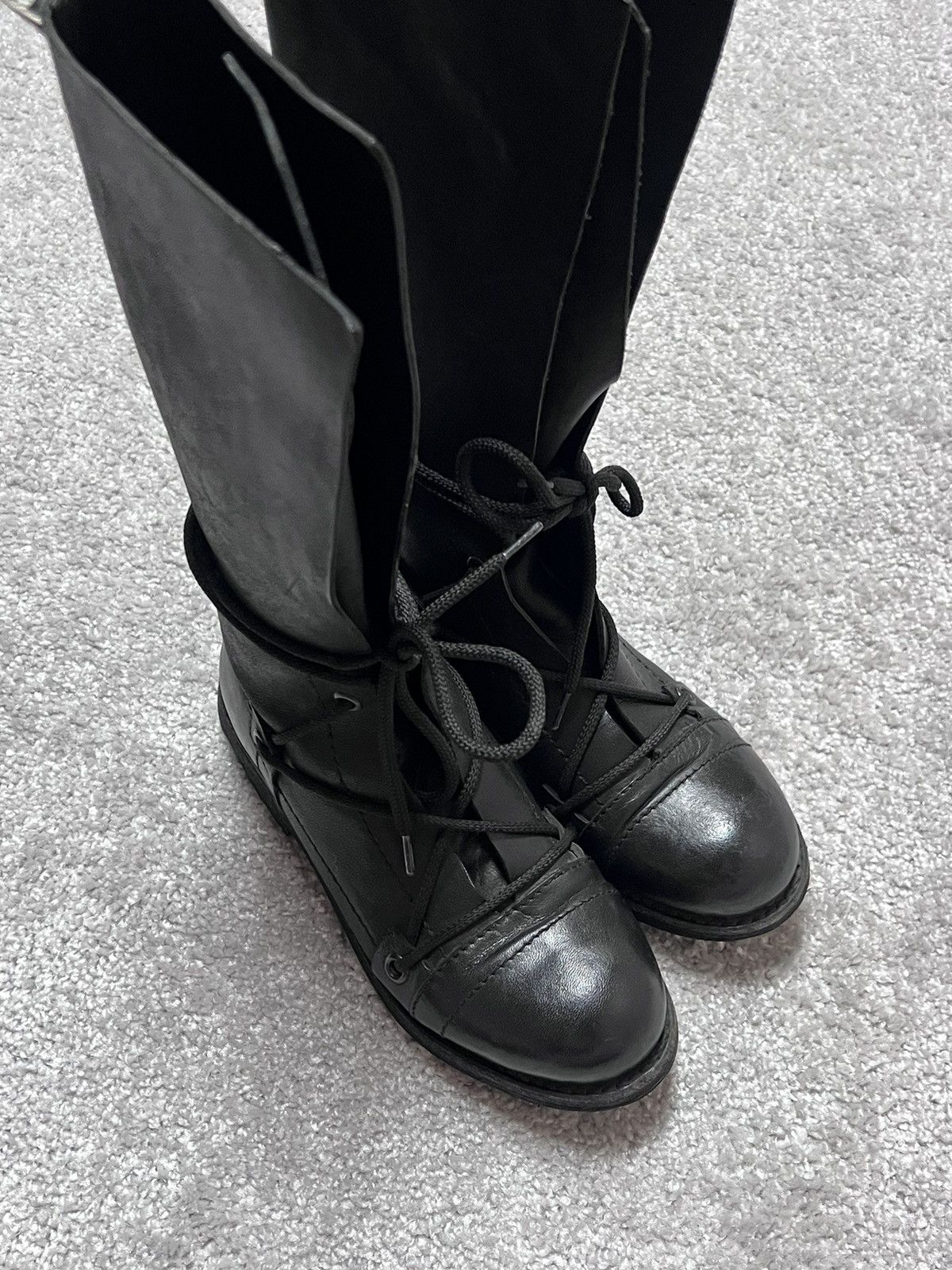 Dirk Bikkembergs Dirk Bikkembergs Black Combat Square Lace High Boots Size 36 Size US 6 / IT 36 - 6 Thumbnail