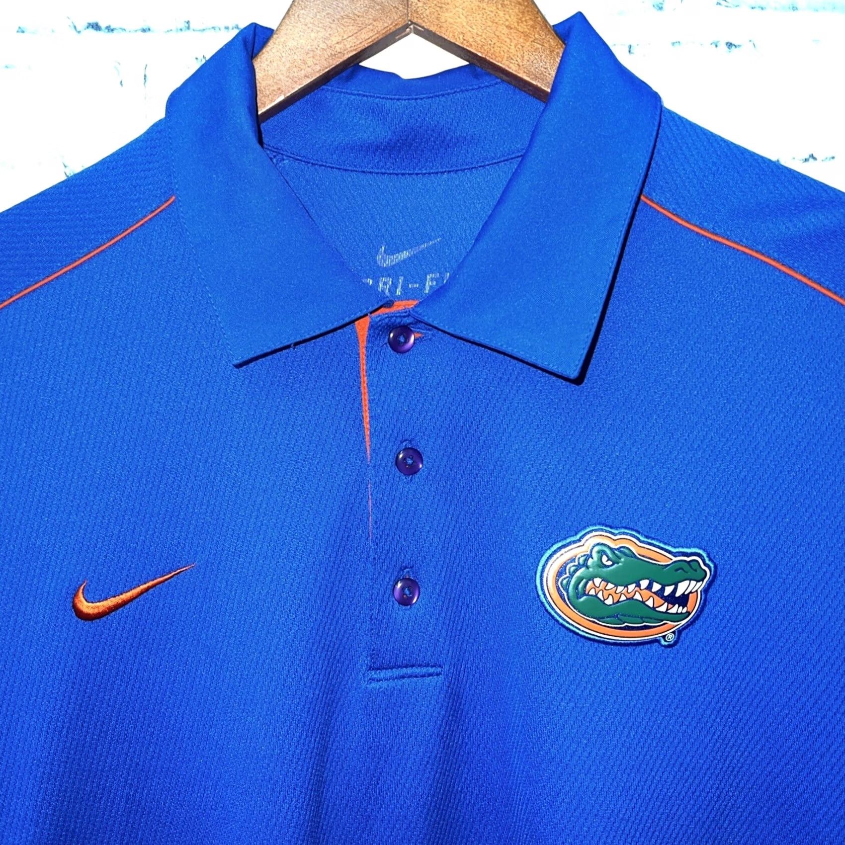 Nike Nike Dri-Fit Polo Shirt Florida Gators Blue Mens L Size US L / EU 52-54 / 3 - 2 Thumbnail