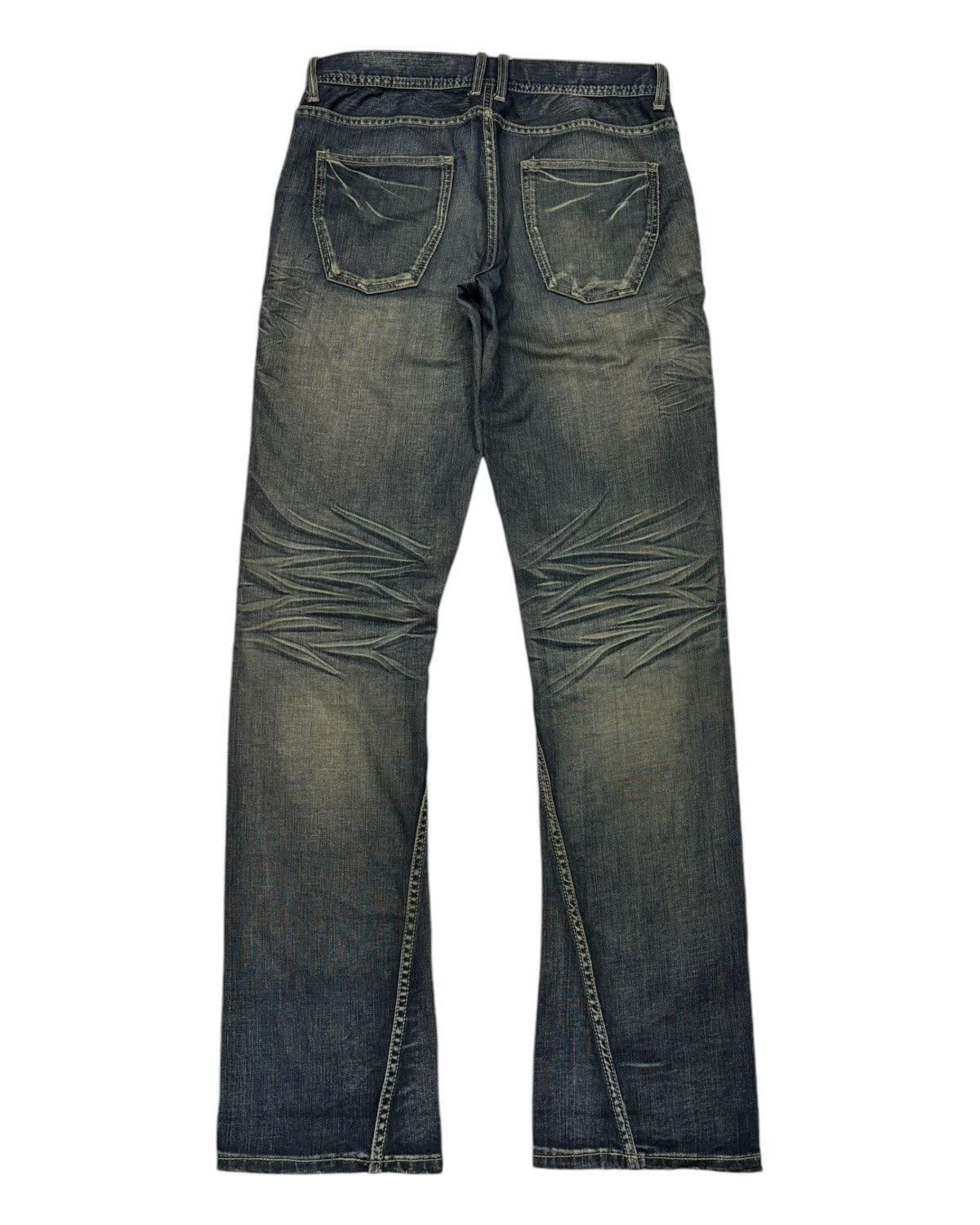If Six Was Nine Flare Jeans Michel Klein Clawmark Twist Denim Jeans Size US 31 - 8 Thumbnail
