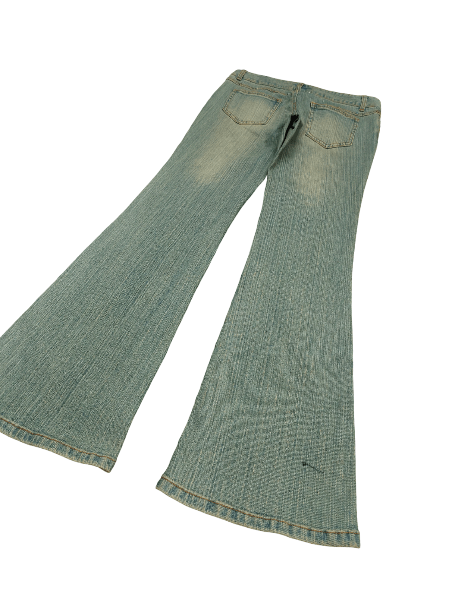 If Six Was Nine Flare Jeans Muuga Distress Faded Boot Cut Y2k Low Rise Size US 30 / EU 46 - 12 Thumbnail