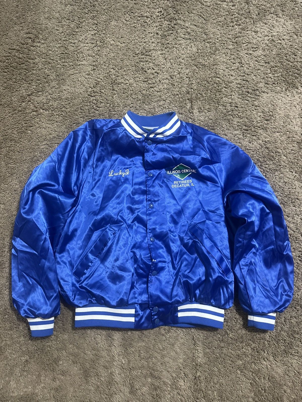Nike Vintage Illinois Central satin jacket 80s size XL Size US XL / EU 56 / 4 - 5 Thumbnail
