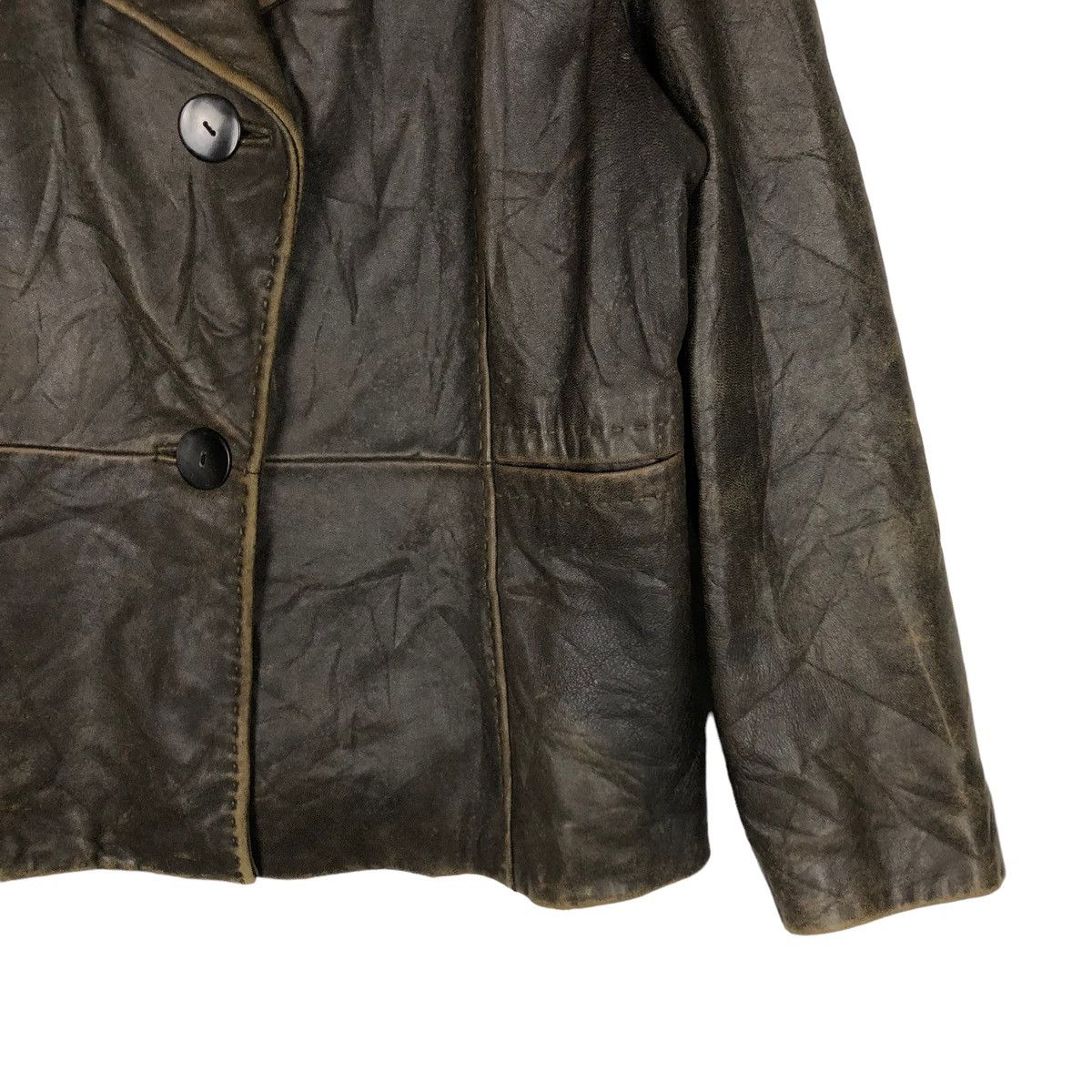 Genuine Leather 🔥90s Vintage Genuine Leather Jacket Gianni Lo GuidiceMilano Size US M / EU 48-50 / 2 - 5 Thumbnail