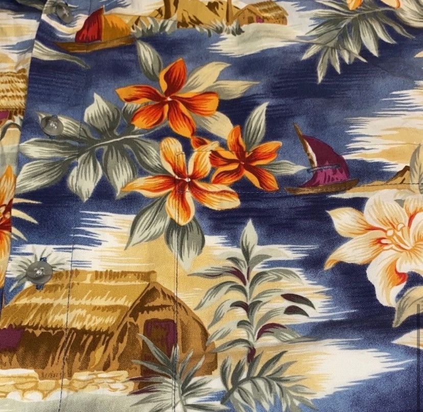Pierre Cardin Pierre Cardin, Hawaiian Print, Cotton Short Sleeve Button Up Size US M / EU 48-50 / 2 - 15 Thumbnail