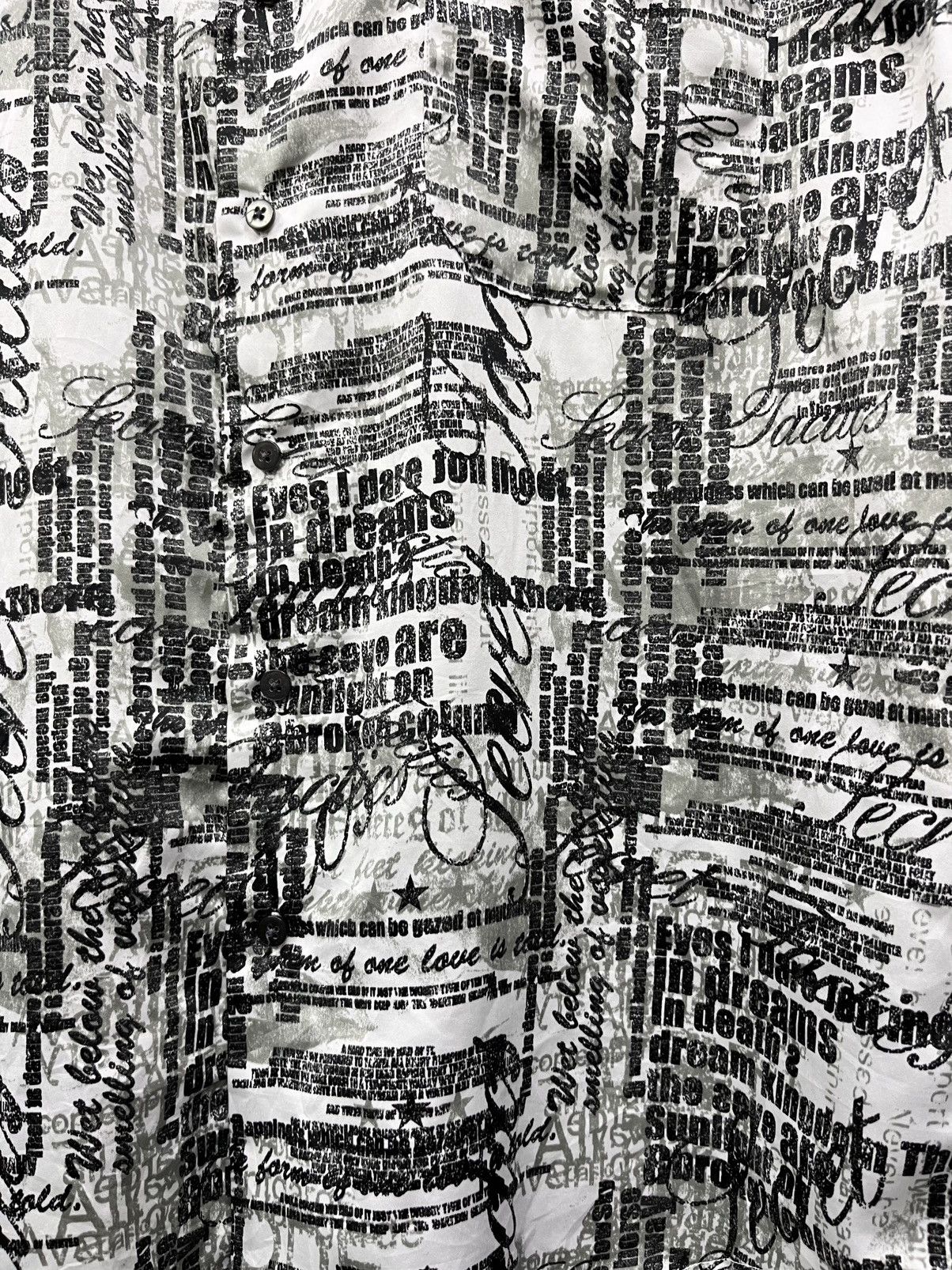 Splendid 🔥Vintage Splandid Satisfaction Punk Poem Full Print Shirt Size US L / EU 52-54 / 3 - 6 Thumbnail