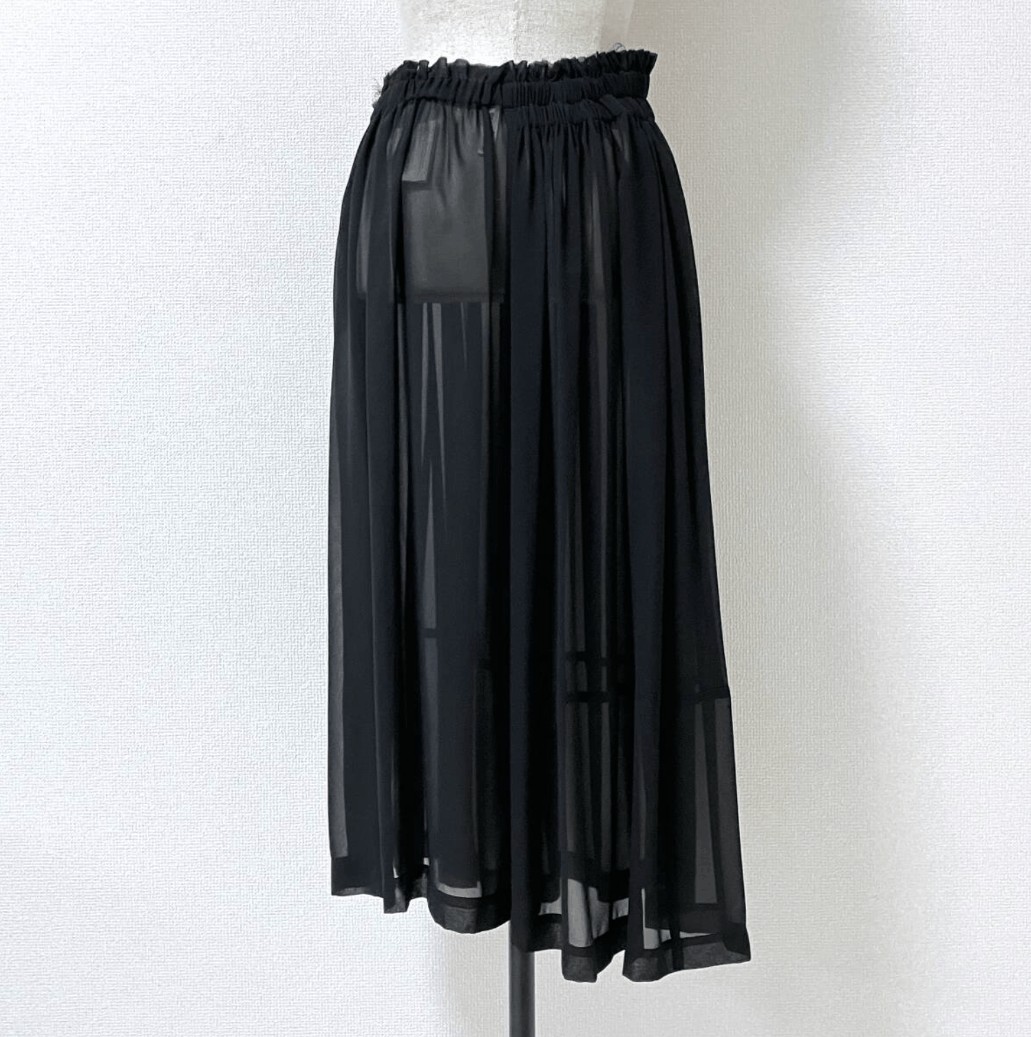 Comme des Garcons COMME des GARCONS - BLACK Sheer Gathered Long Skirt Size 28" / US 6 / IT 42 - 3 Thumbnail