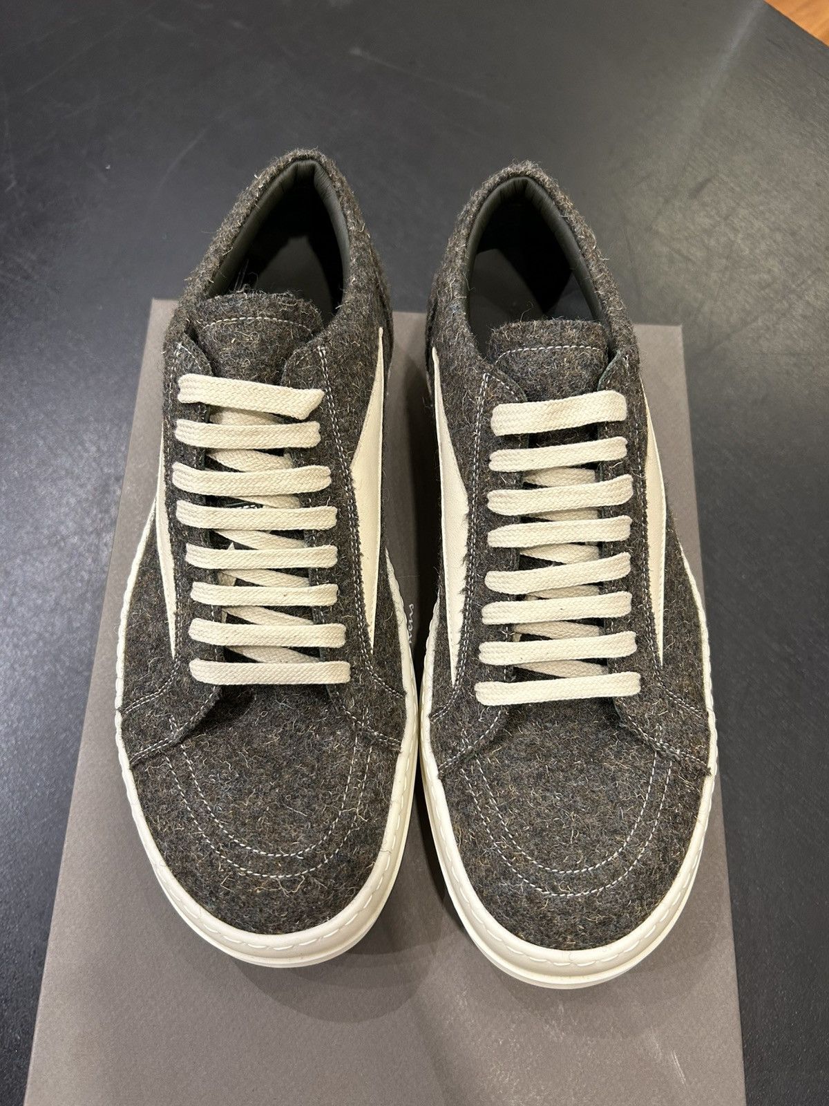 Rick Owens Wool Vintage Low Sneaker