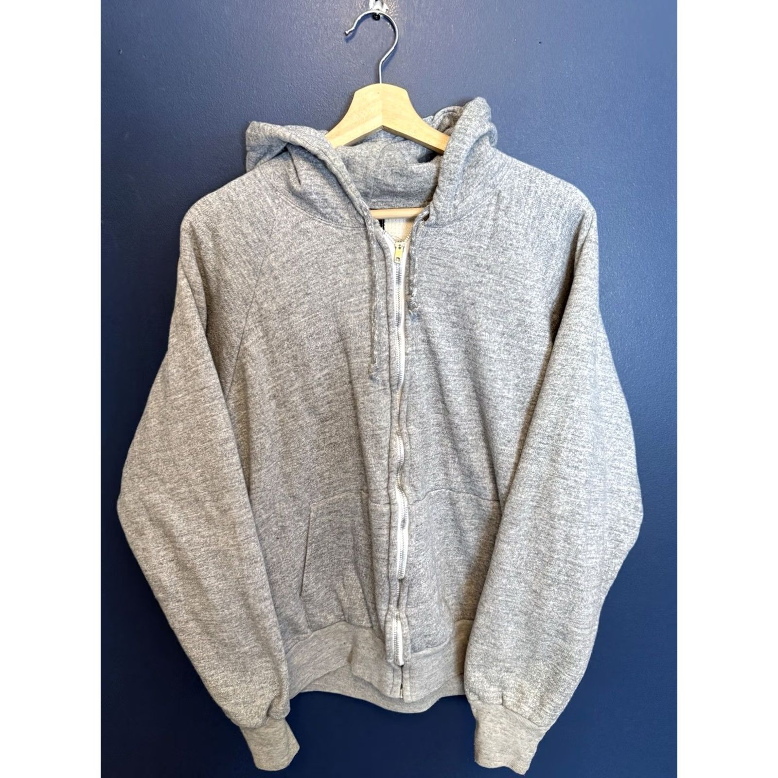 Vintage VINTAGE Halen Thermal Cotton Hoodie Size Large Men Gray Full Zip Size US L / EU 52-54 / 3 - 3 Thumbnail