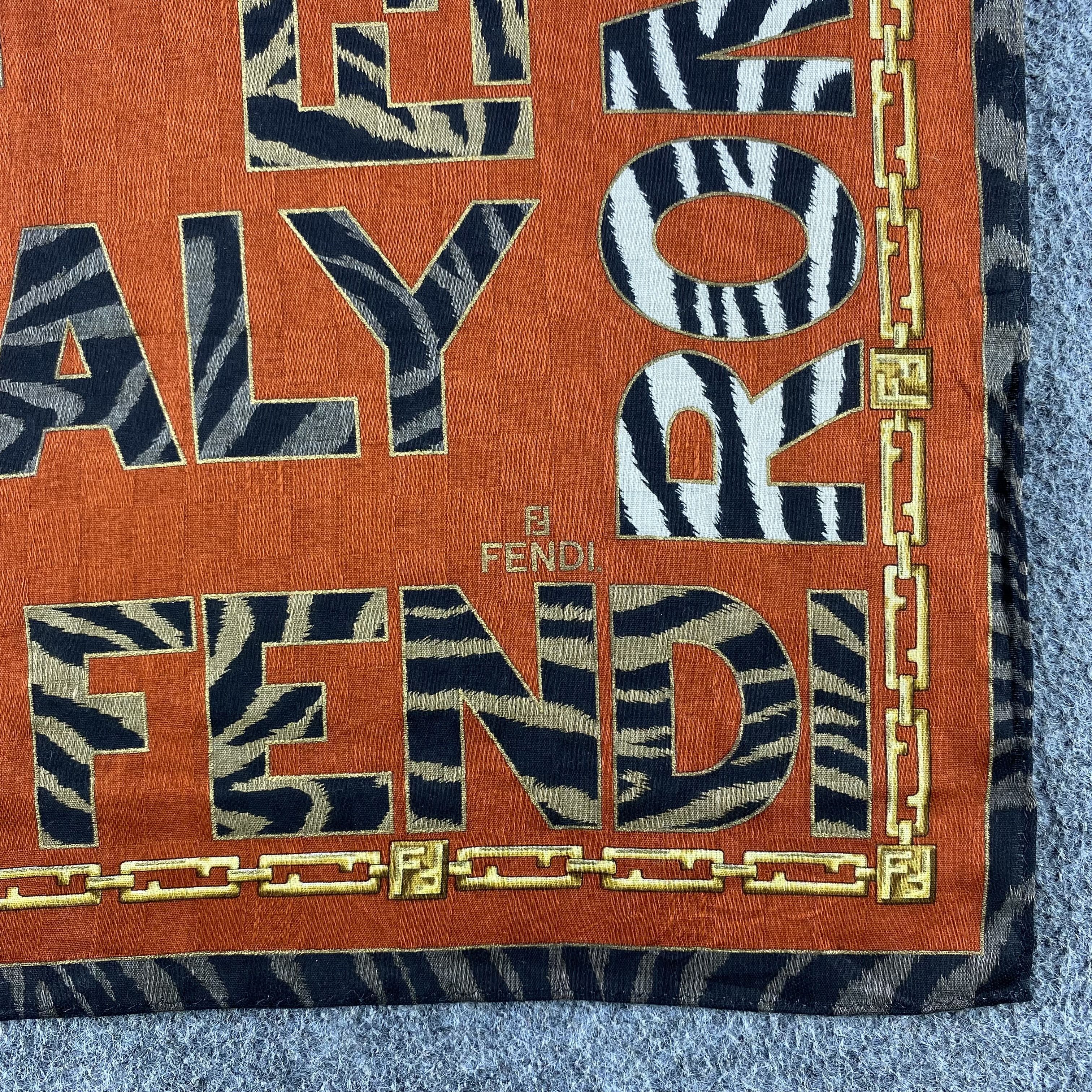 Vintage Fendi Handkerchief/Neckerchief/Bandana HC533 Size ONE SIZE - 3 Thumbnail