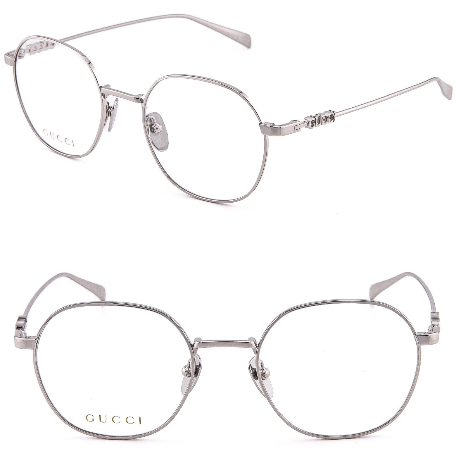 Gucci GUCCI GG1939O 1939 Silver Classic Unisex Eyeglasses 002 Size ONE SIZE - 1 Thumbnail