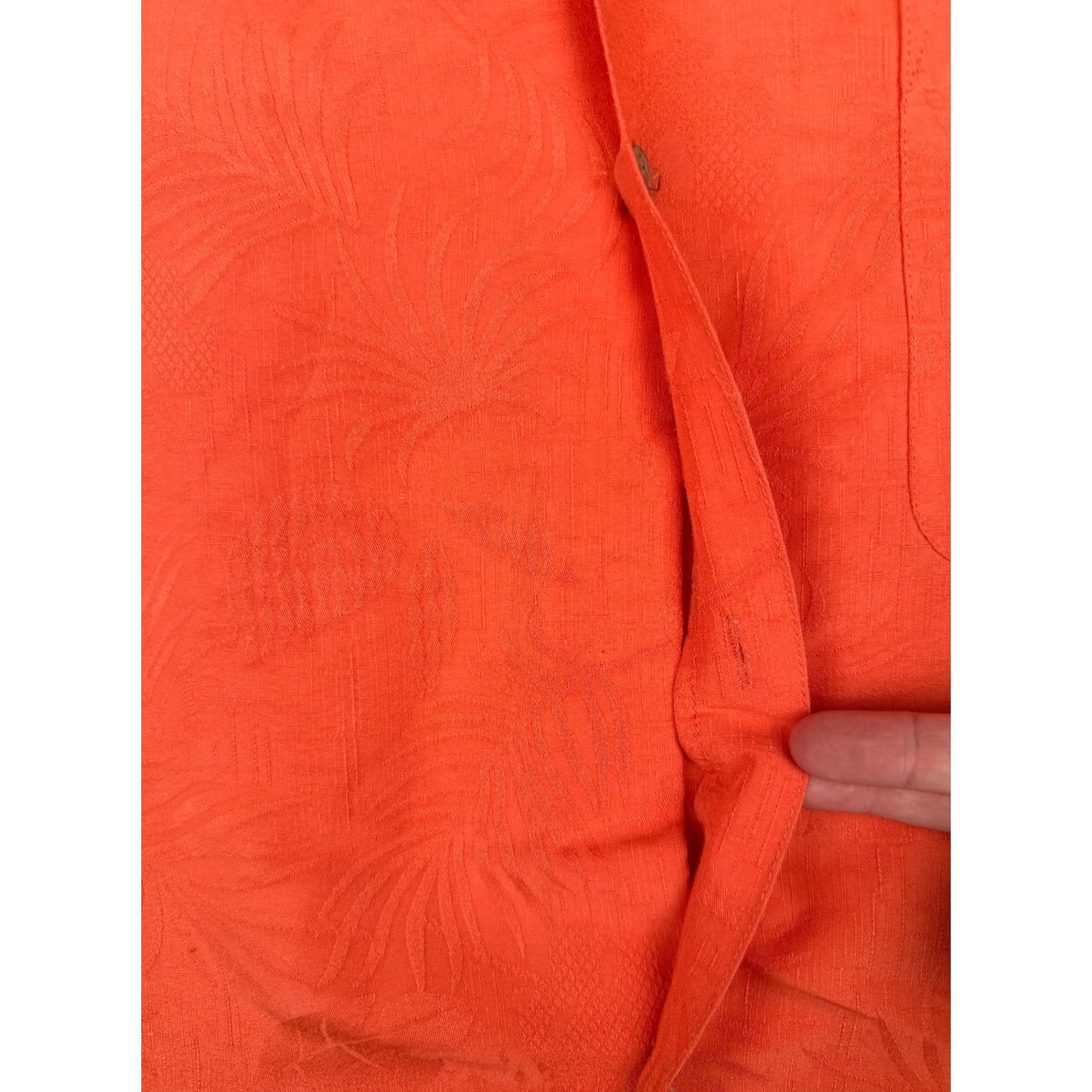Harley Davidson VINTAGE Joe Marlin Shirt Mens Extra Large Orange Floral Harley Davidson & Flag Patch Button-Up Casual Hawaiian 2XL Mens Size US XXL / EU 58 / 5 - 6 Thumbnail