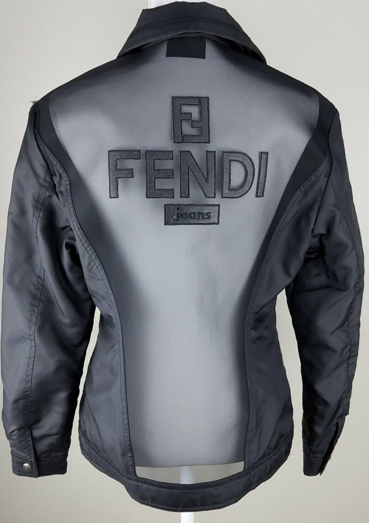Fendi HEAT🔥FENDI JEANS MESH BACK SNAP FRONT SWINGER JACKET Size US S / EU 44-46 / 1 - 1 Thumbnail