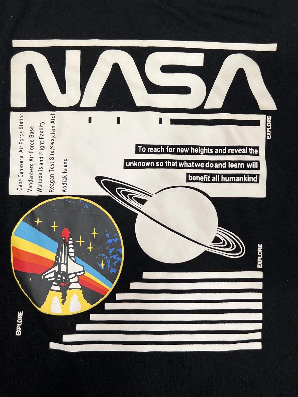 NASA Nasa "Reach for New Heights" NO TAG Tee Size US M / EU 48-50 / 2 - 3 Thumbnail