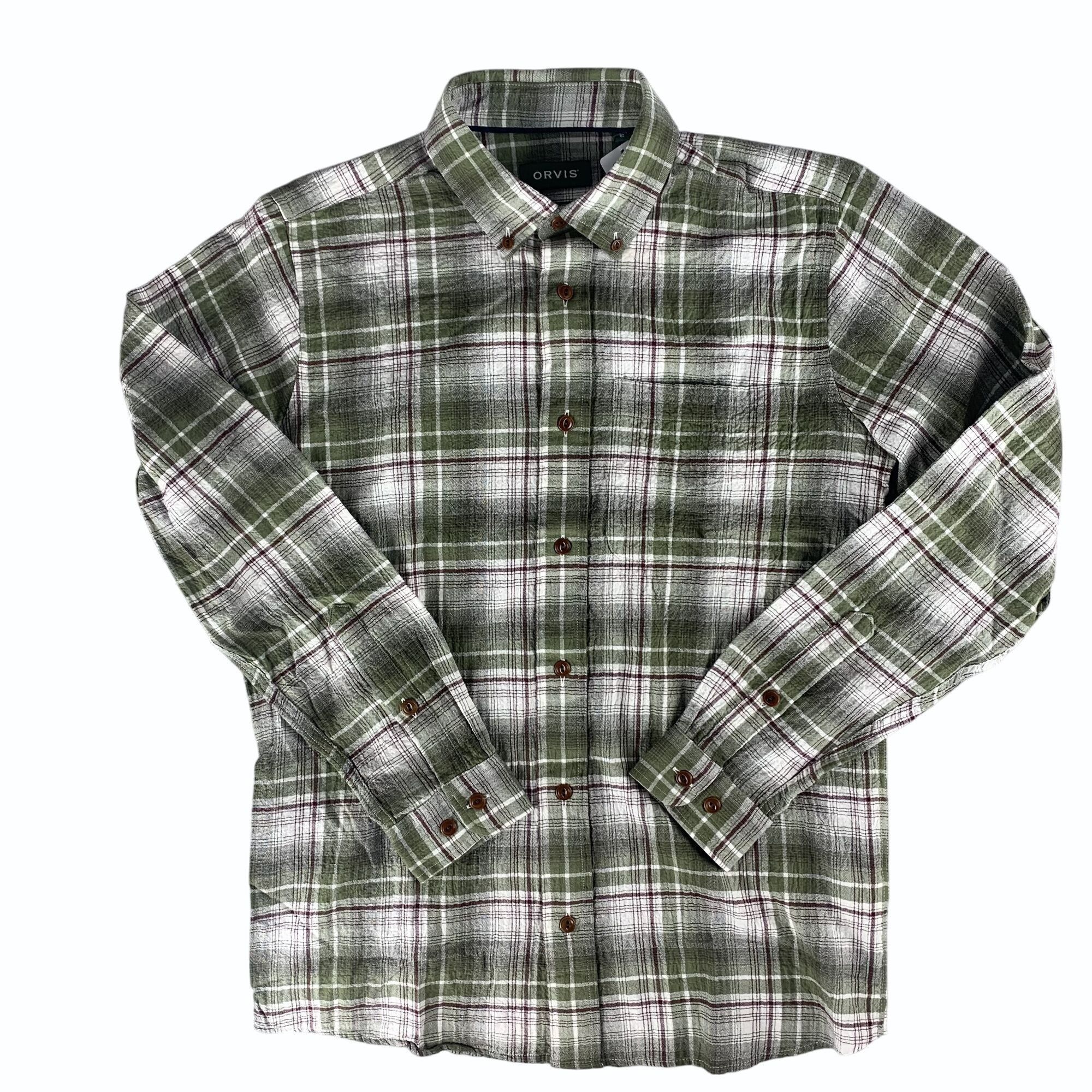 Orvis Orvis Active Fit Plaid Crinkled Cotton Button Up Shirt Size US S / EU 44-46 / 1 - 8 Thumbnail