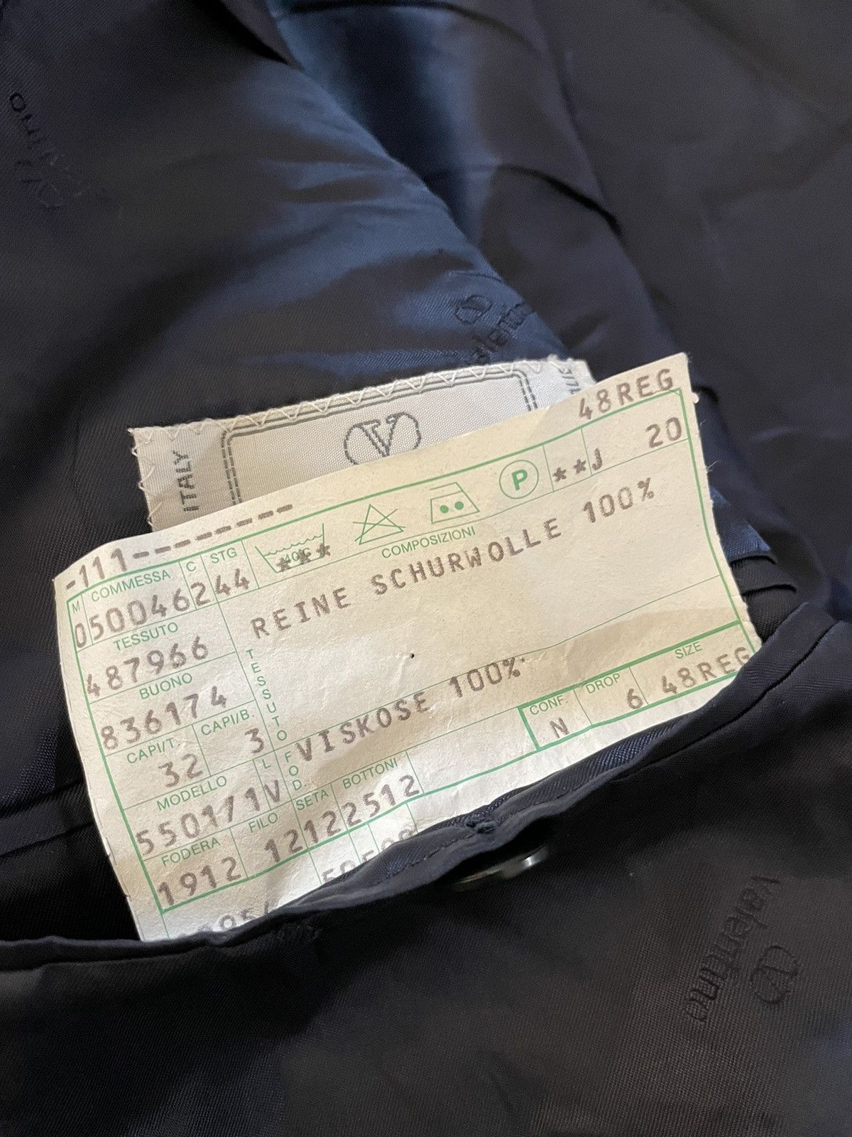 Valentino × Vintage Shadow Check Wool Jacket Size 38R - 5 Thumbnail