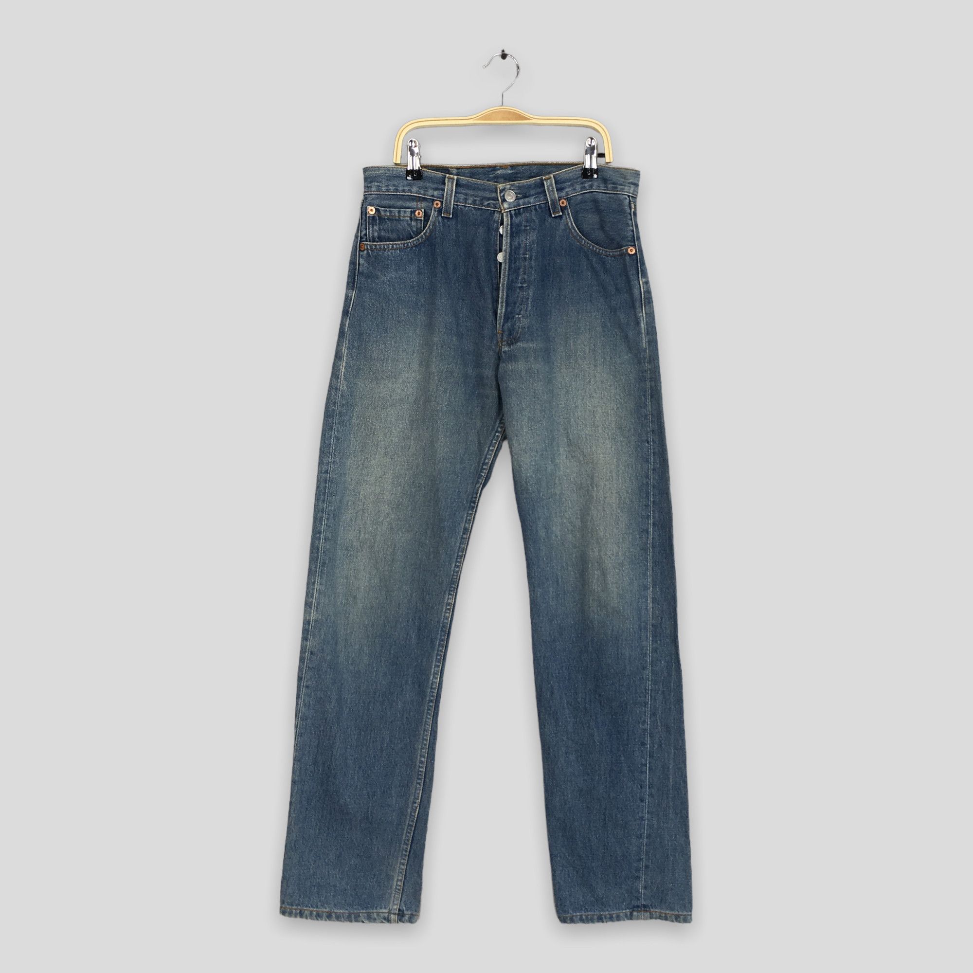 image of Size 29X31 Vintage Levi's 501 Stonewash Faded Blue Jeans, Men's